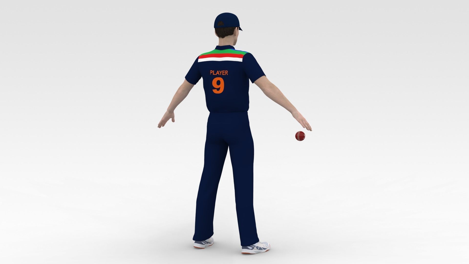 Cricket Bowler V1 3D model_4