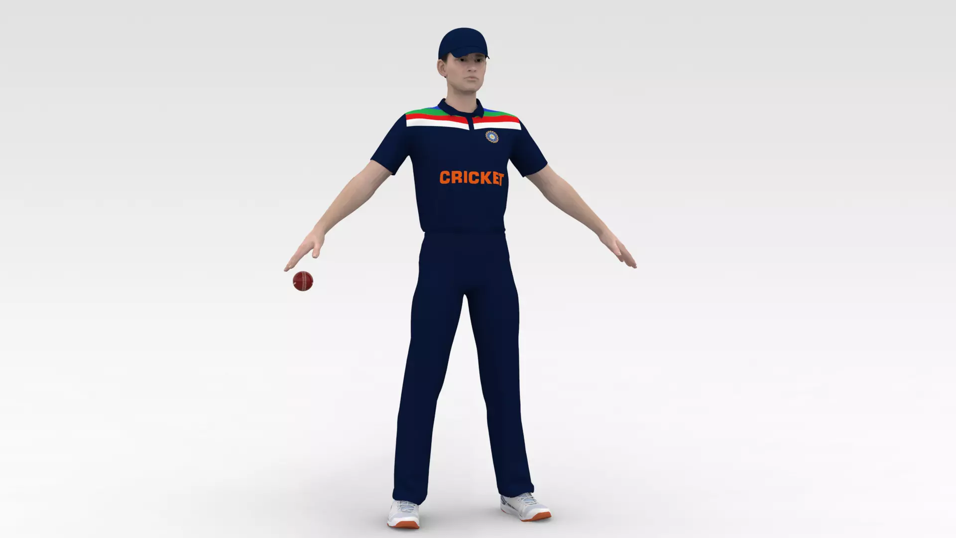Cricket Bowler V1 3D model_0