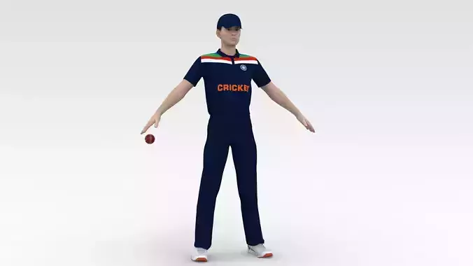 Cricket Bowler V1 3D model