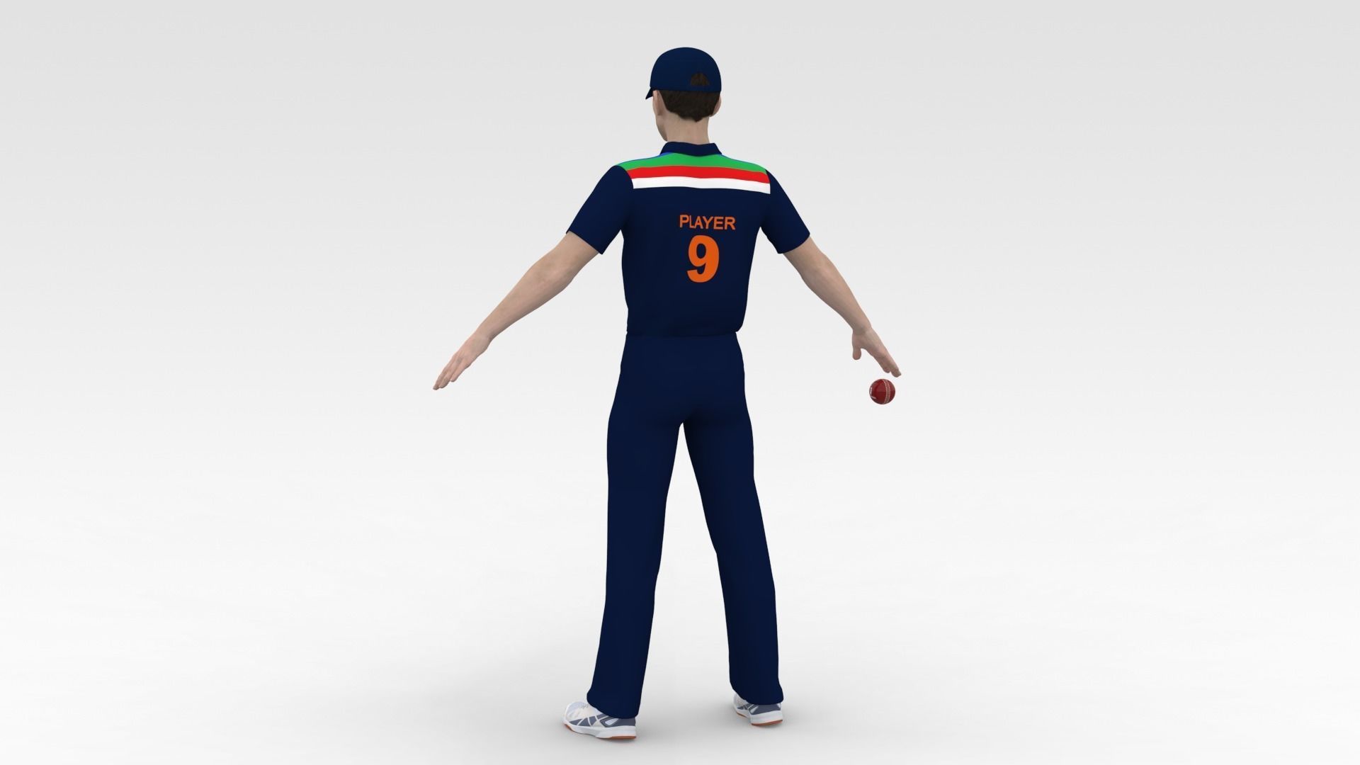 Cricket Bowler V1 3D model_3