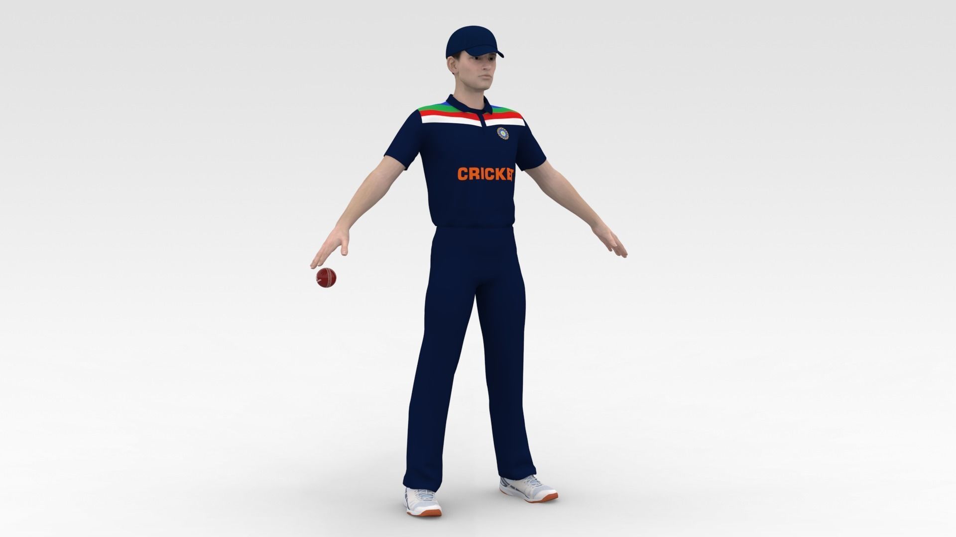 Cricket Bowler V1 3D model_5