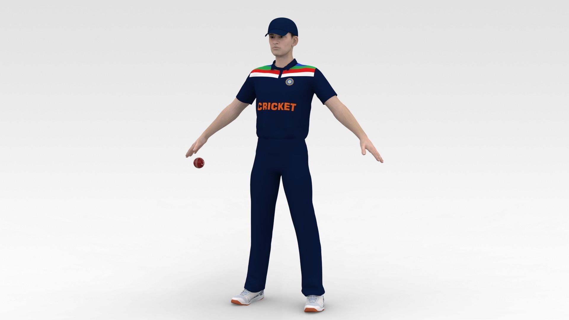 Cricket Bowler V1 3D model_2