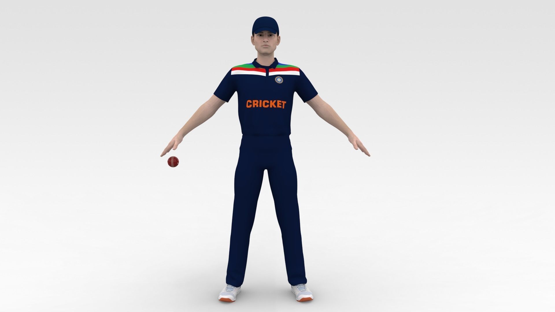 Cricket Bowler V1 3D model_6