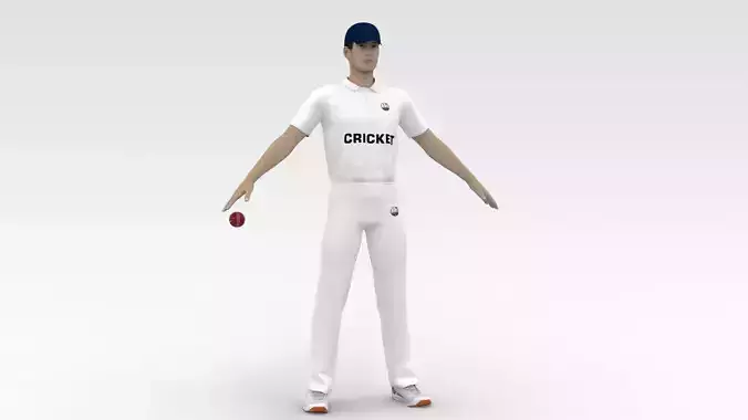 Cricket Bowler V2 3D model