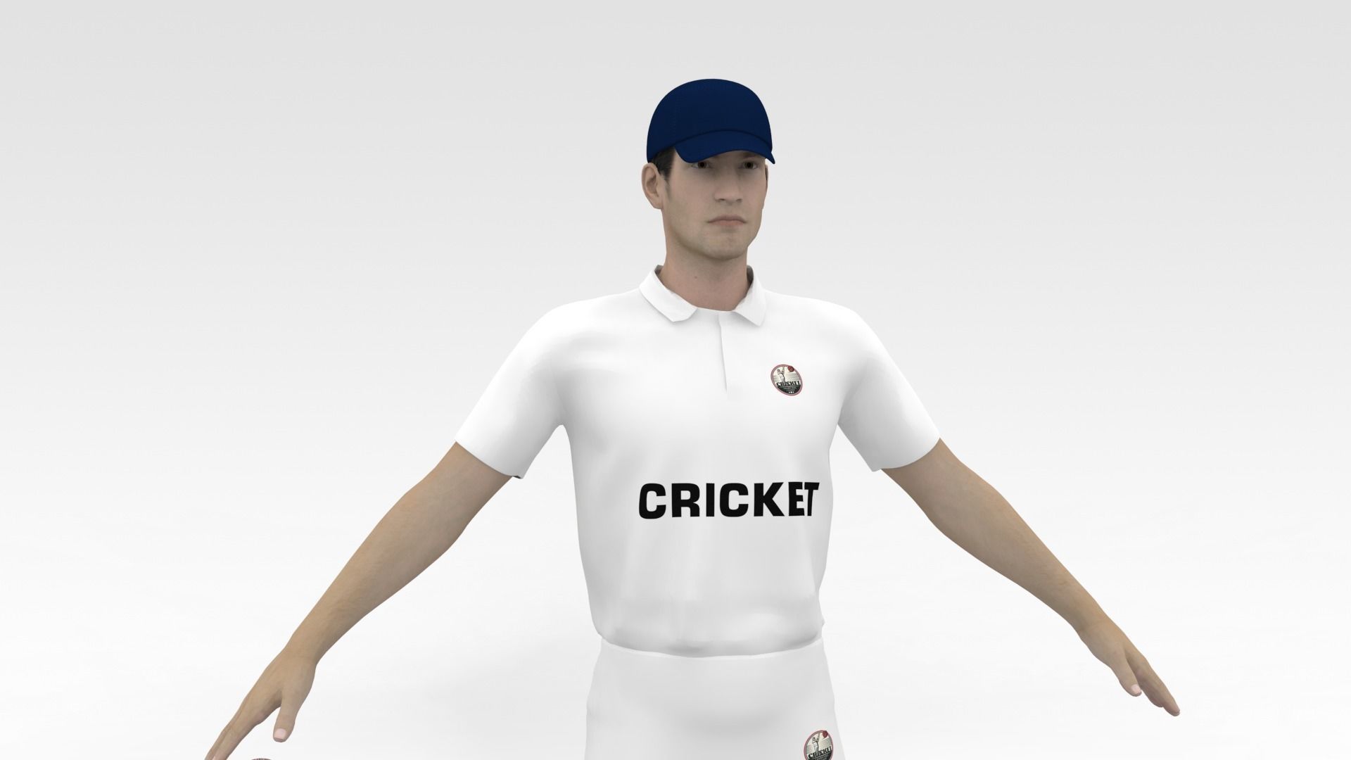Cricket Bowler V2 3D model_1