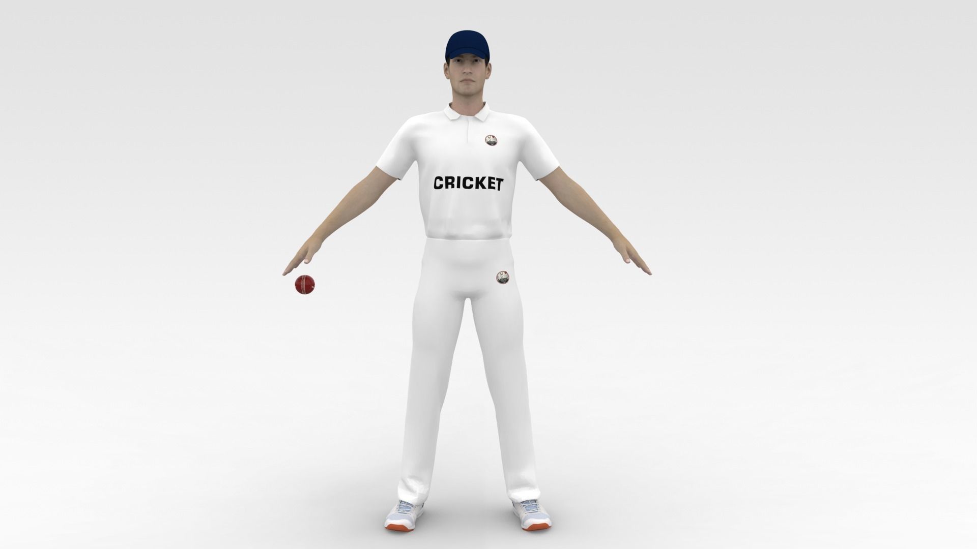 Cricket Bowler V2 3D model_6