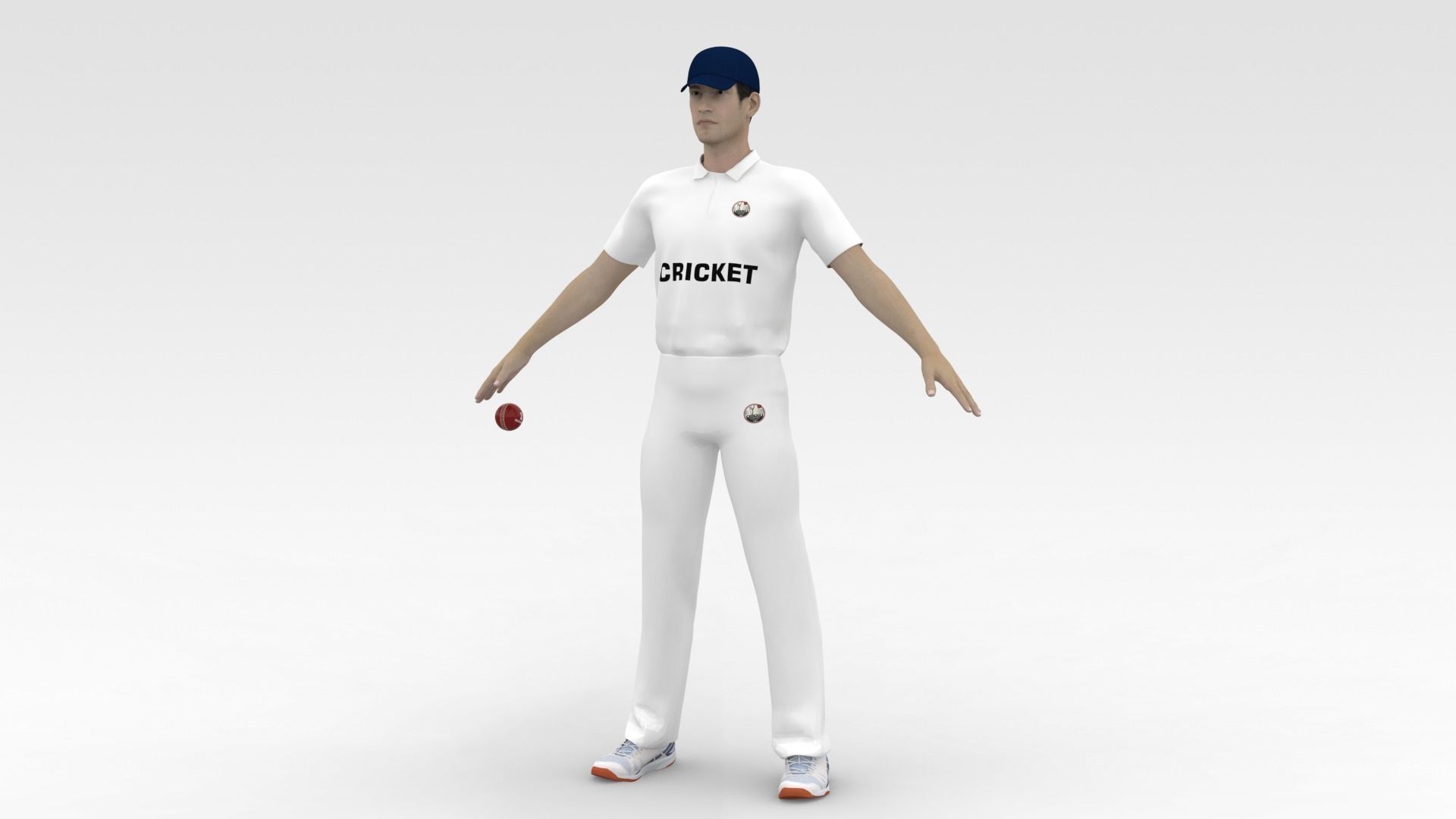 Cricket Bowler V2 3D model_2