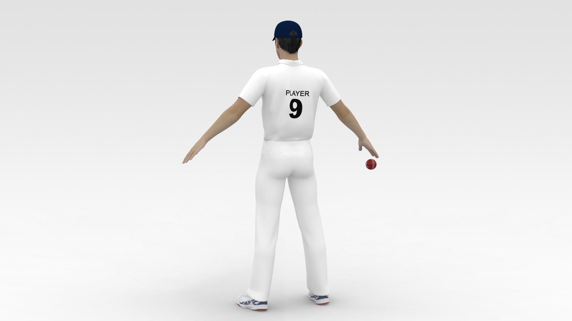 Cricket Bowler V2 3D model_3