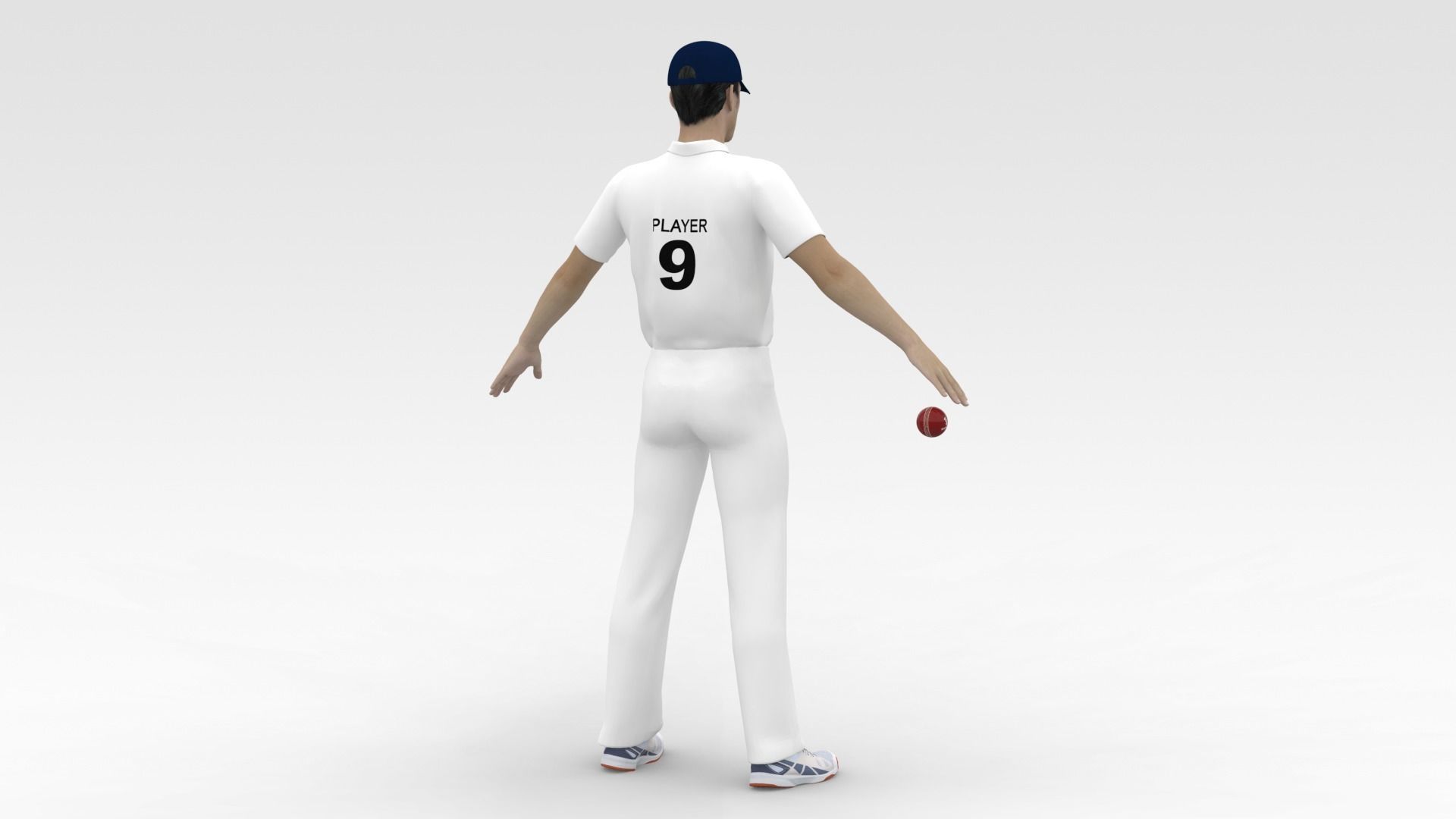 Cricket Bowler V2 3D model_4