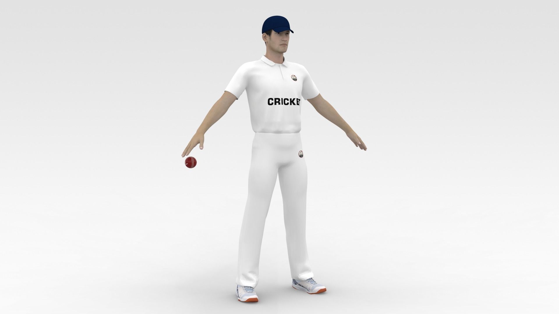 Cricket Bowler V2 3D model_5