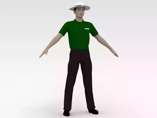 Cricket Umpire V4 3D model