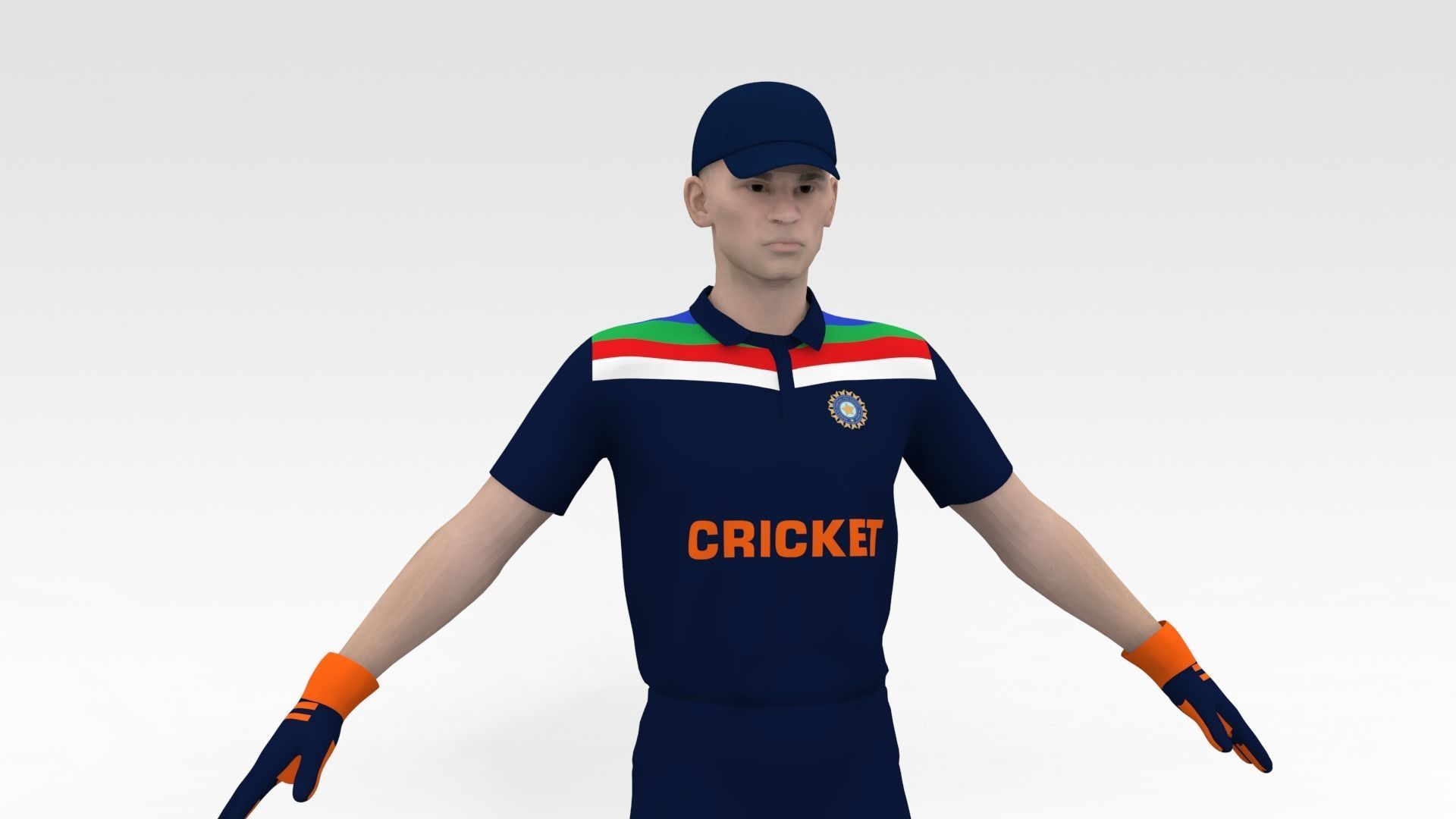 Cricket Wicket Keeper V1 3D model_1