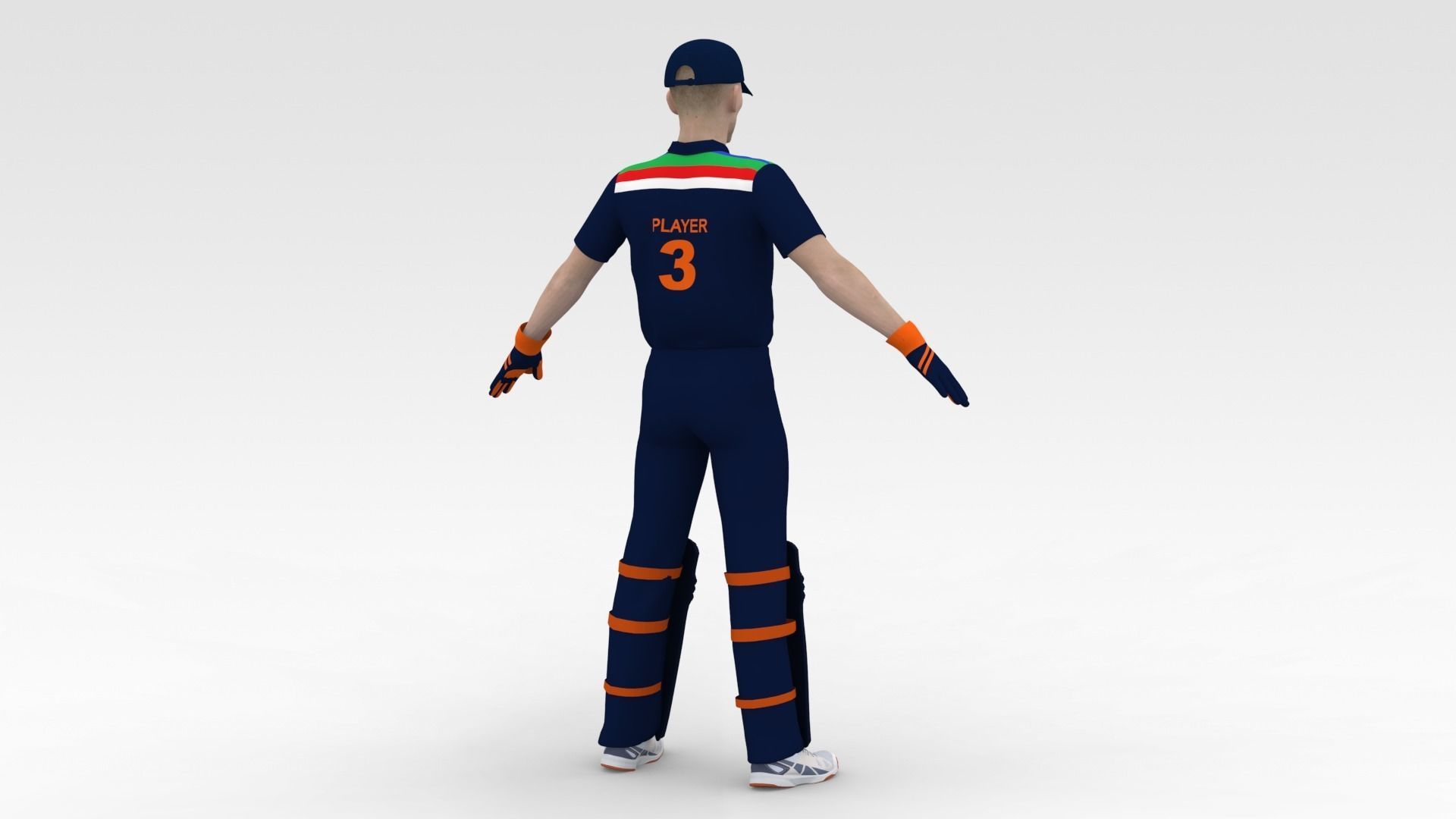 Cricket Wicket Keeper V1 3D model_4