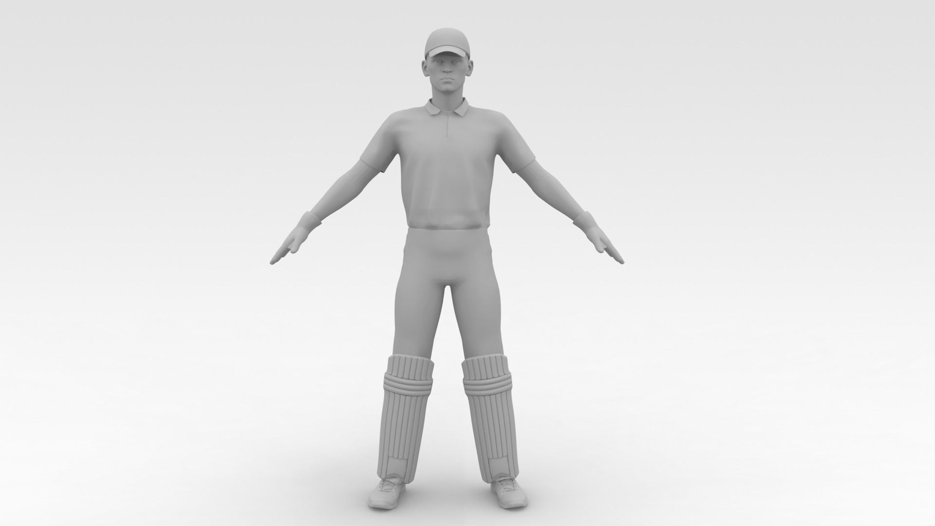 Cricket Wicket Keeper V1 3D model_7
