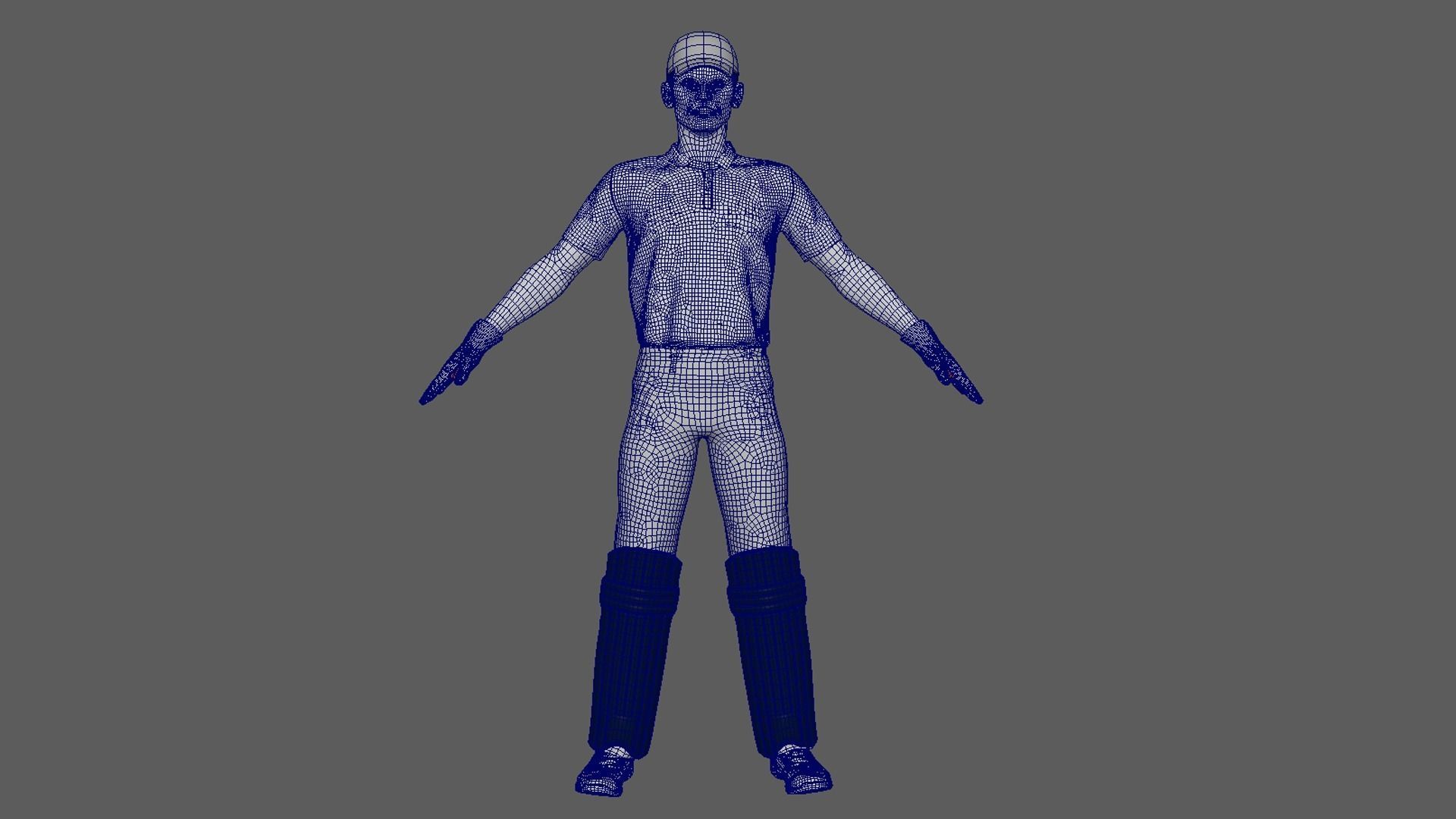 Cricket Wicket Keeper V1 3D model_8