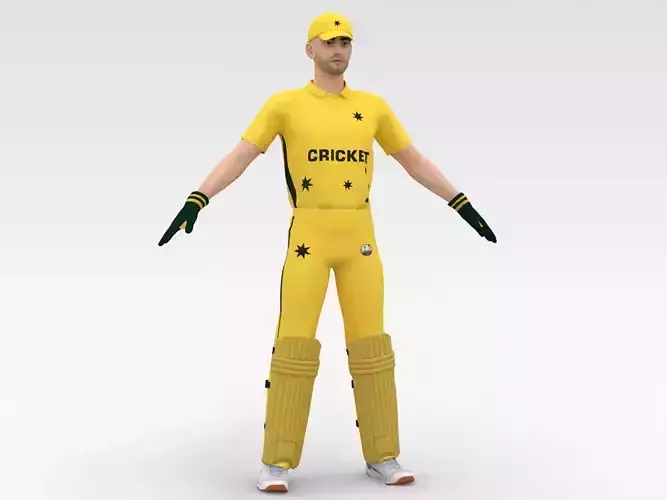 Cricket Wicket Keeper V4 3D model