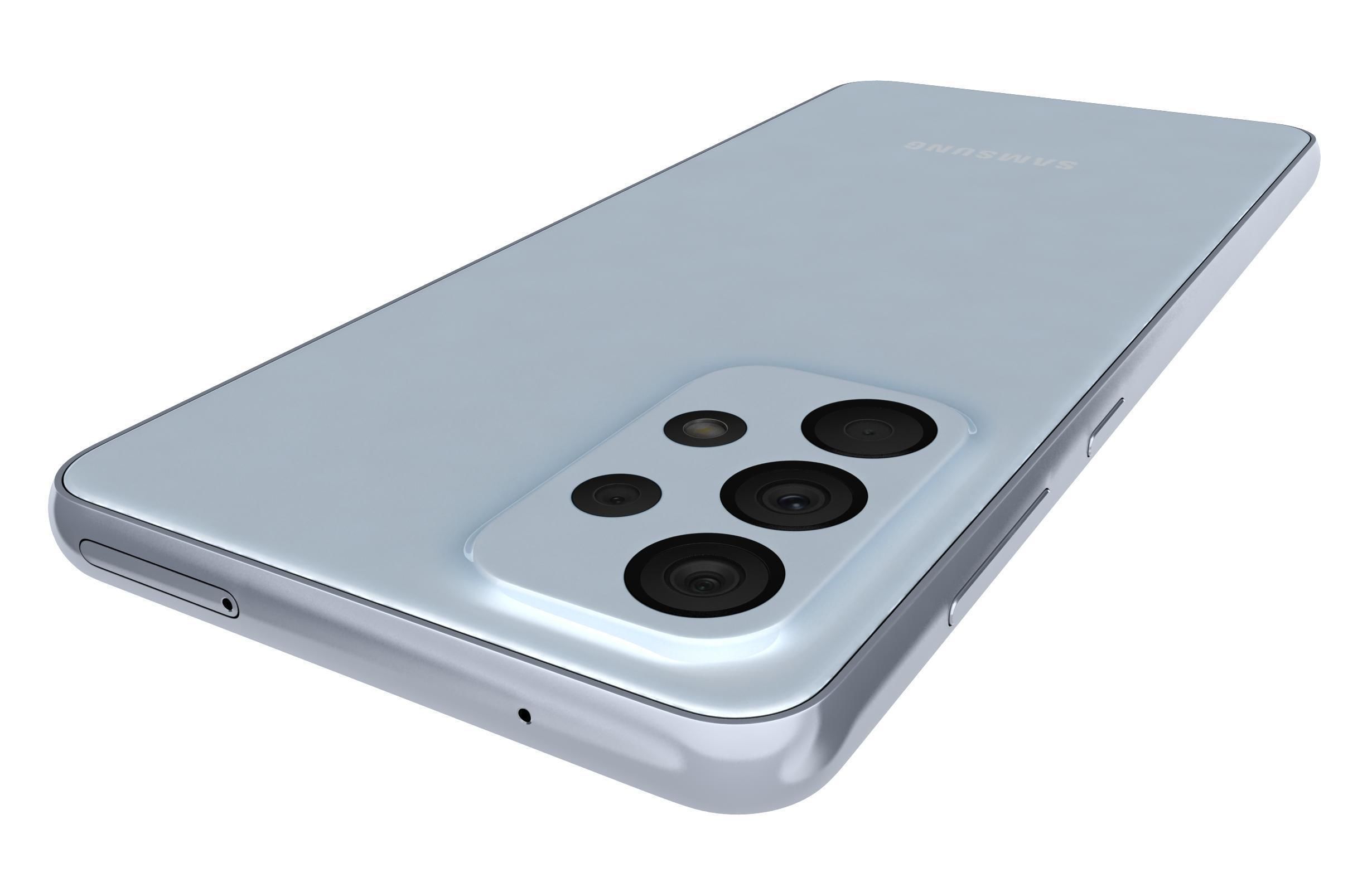 Samsung Galaxy A33 5G Blue Low-poly 3D model_13