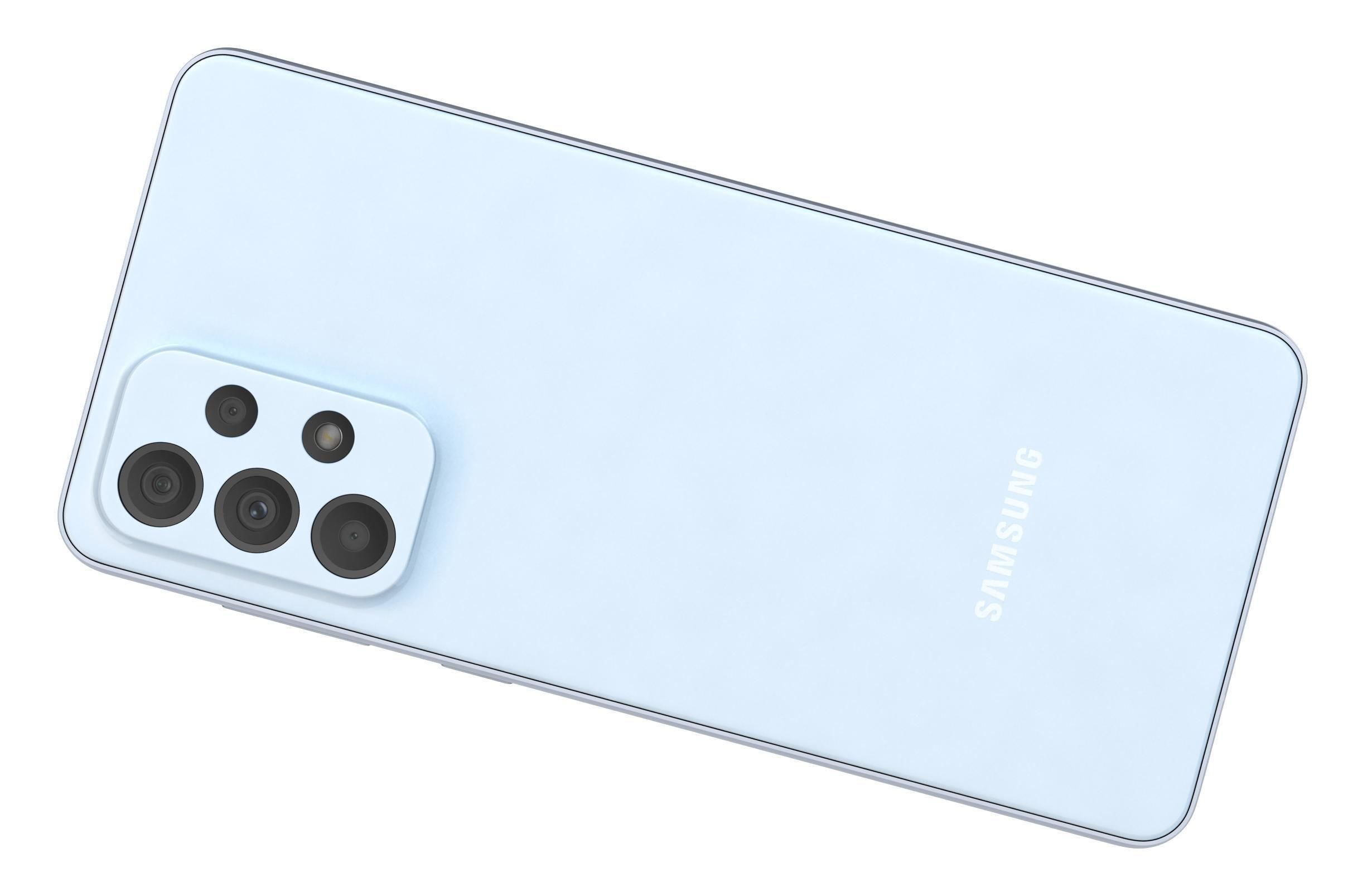 Samsung Galaxy A33 5G Blue Low-poly 3D model_9