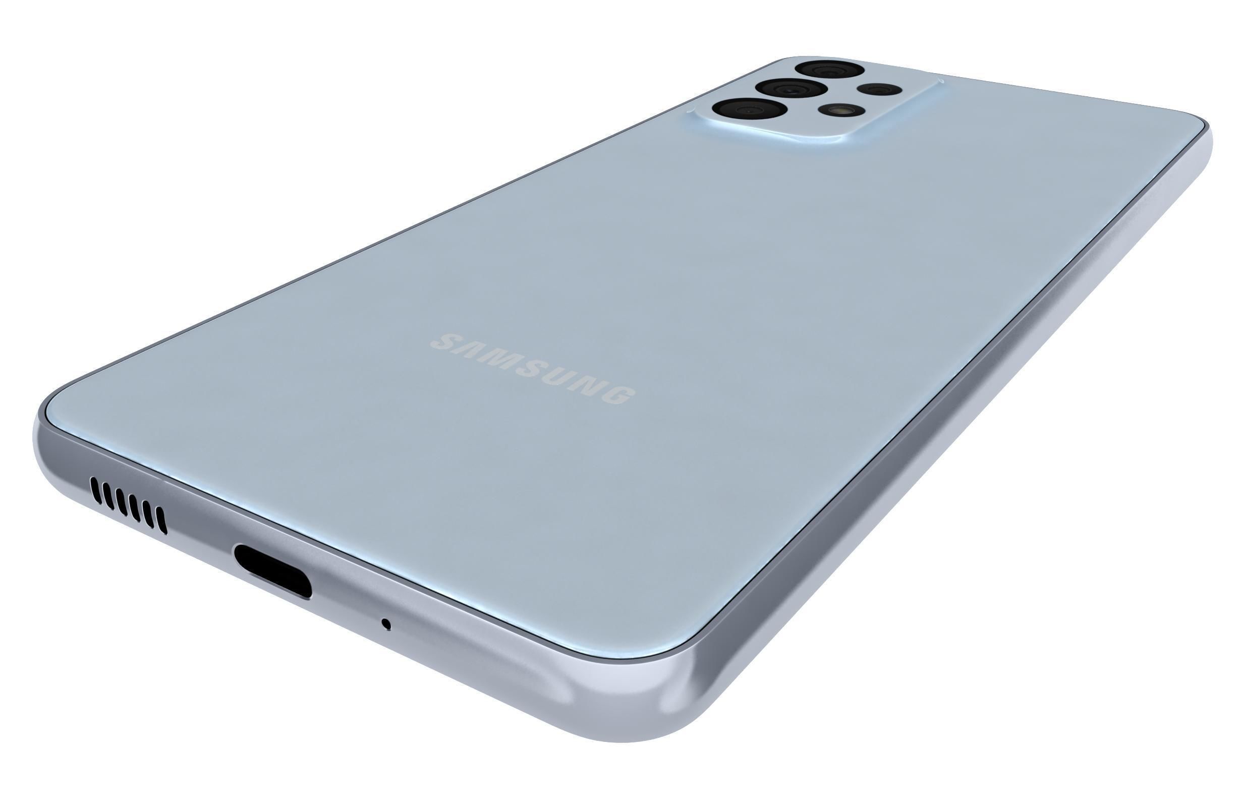 Samsung Galaxy A33 5G Blue Low-poly 3D model_12