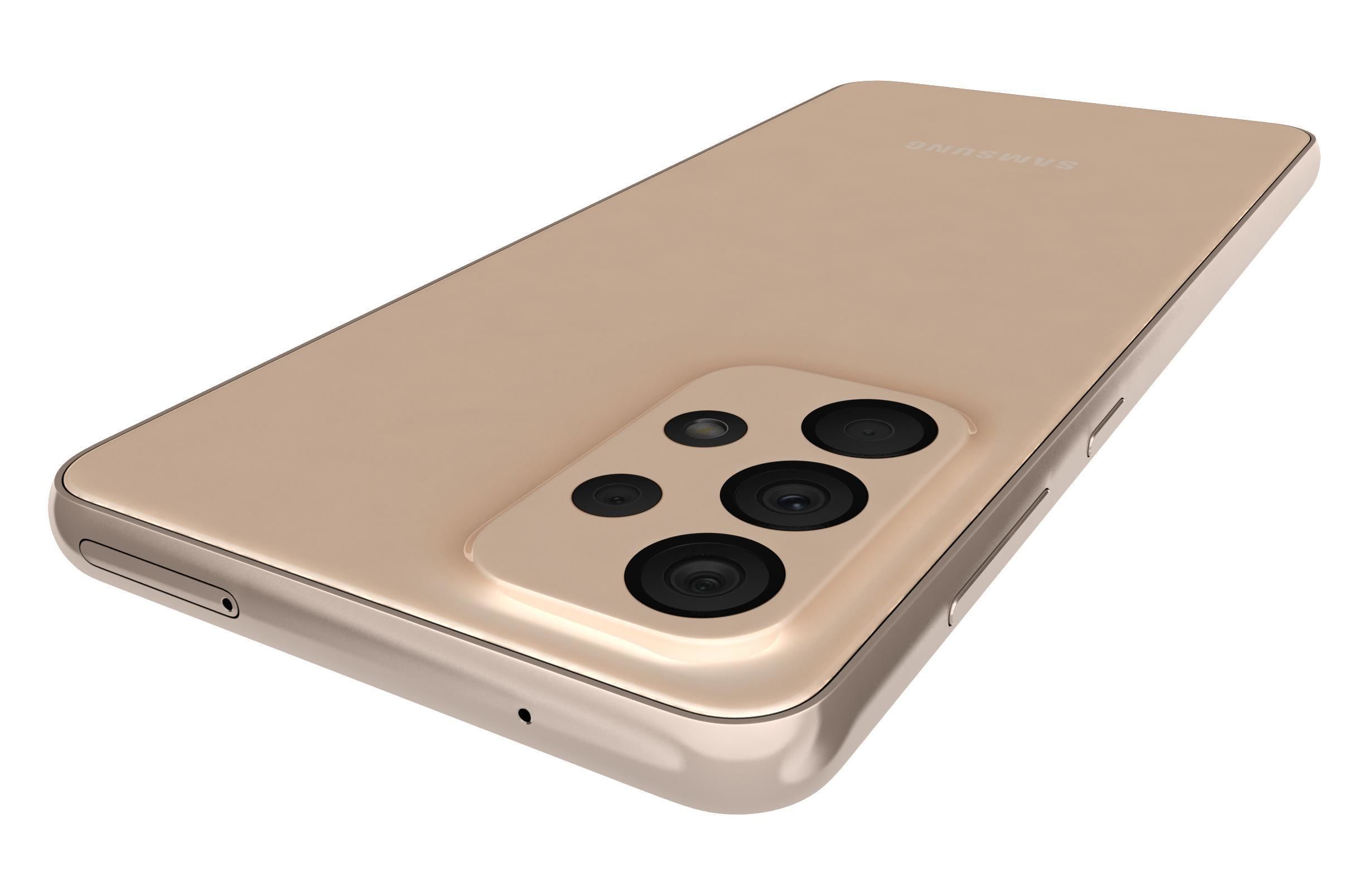 Samsung Galaxy A33 5G Peach Low-poly 3D model_13