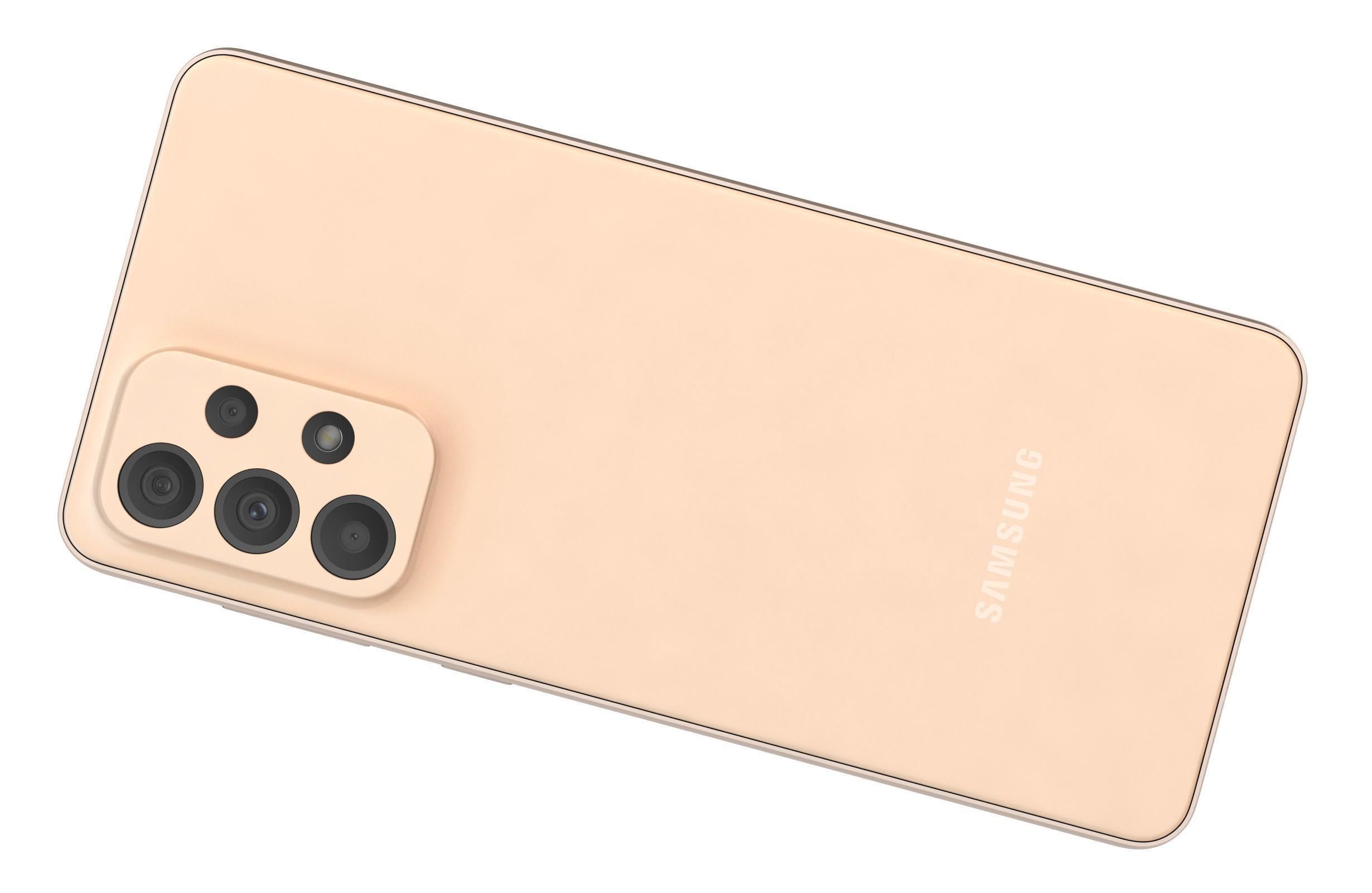 Samsung Galaxy A33 5G Peach Low-poly 3D model_9