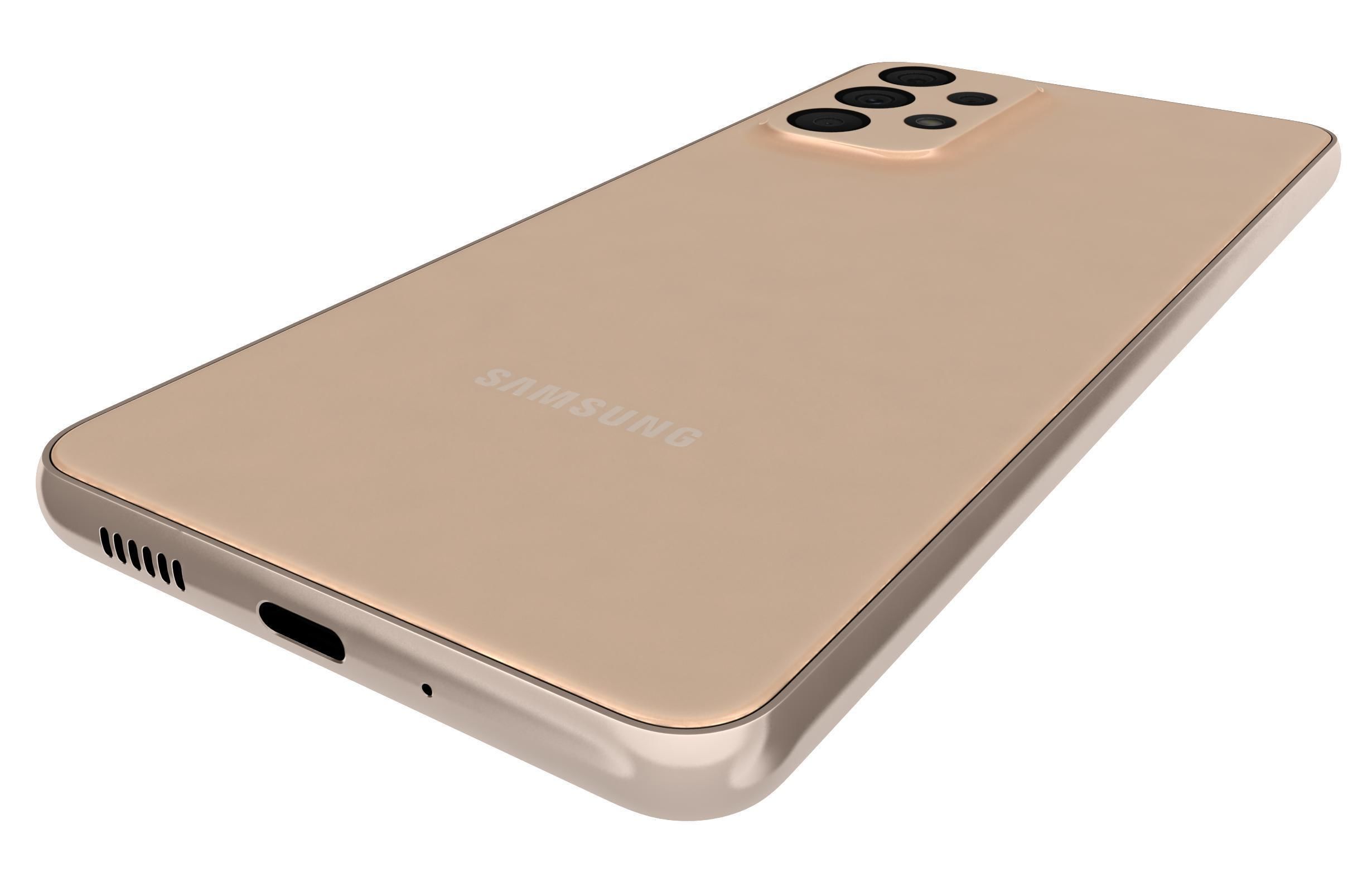 Samsung Galaxy A33 5G Peach Low-poly 3D model_12