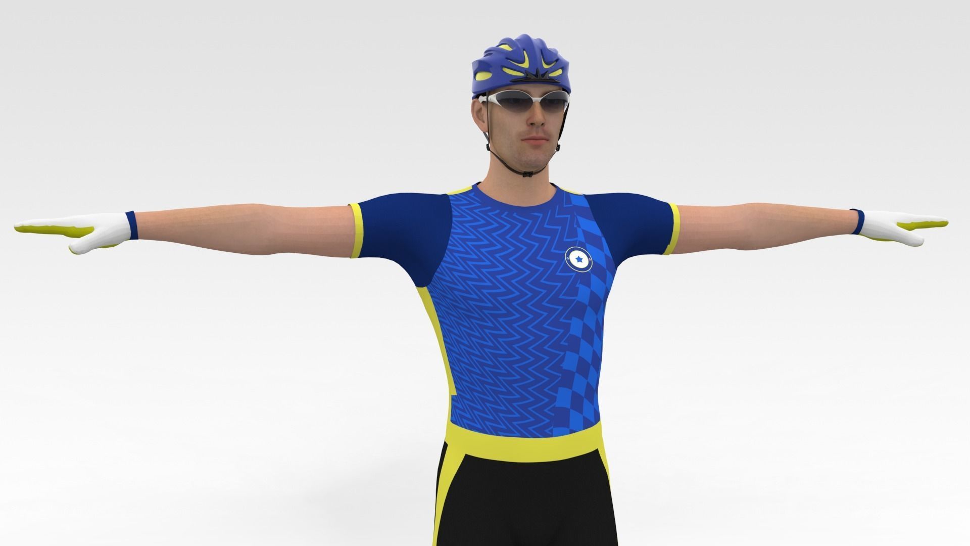 Cyclist 02 3D model_1