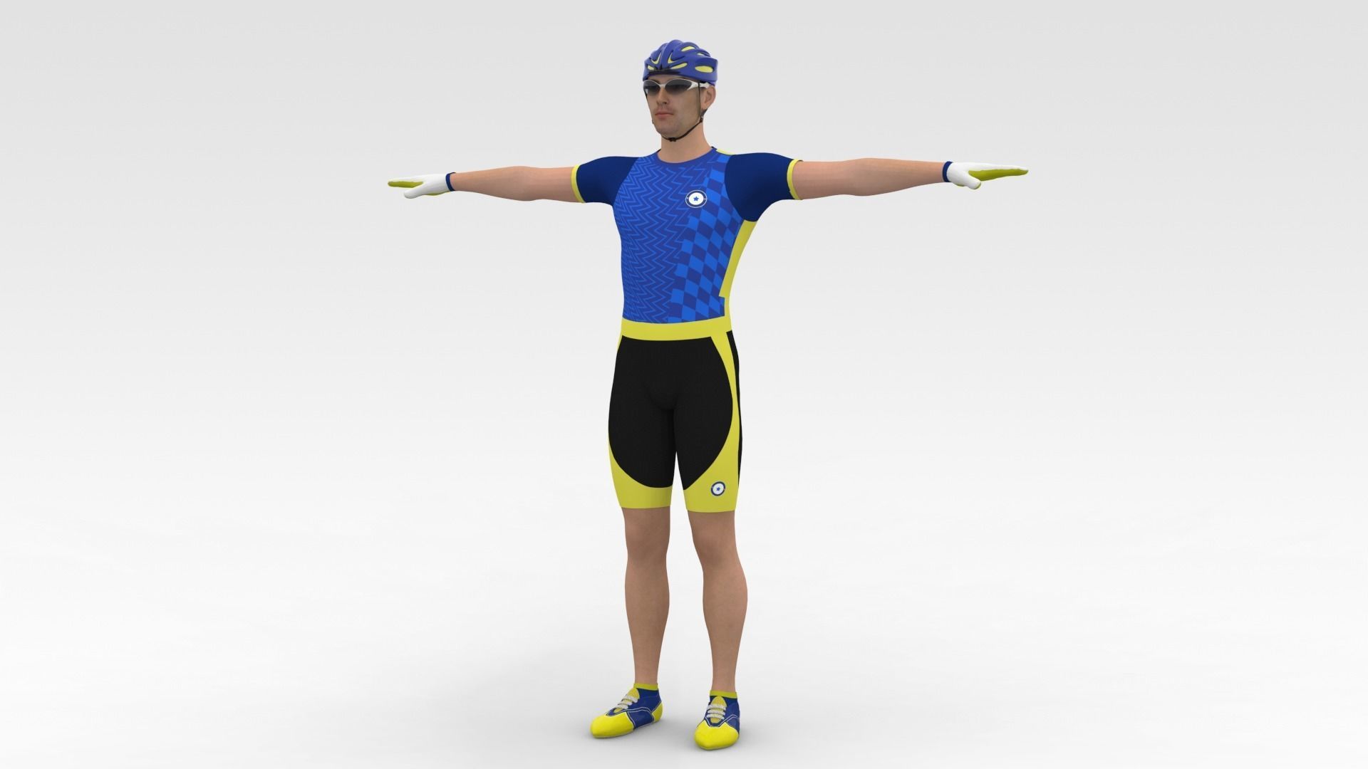 Cyclist 02 3D model_2