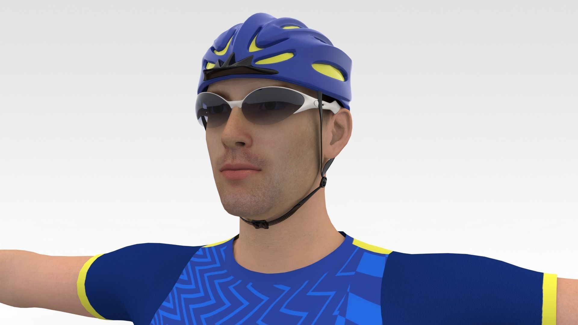 Cyclist 02 3D model_7