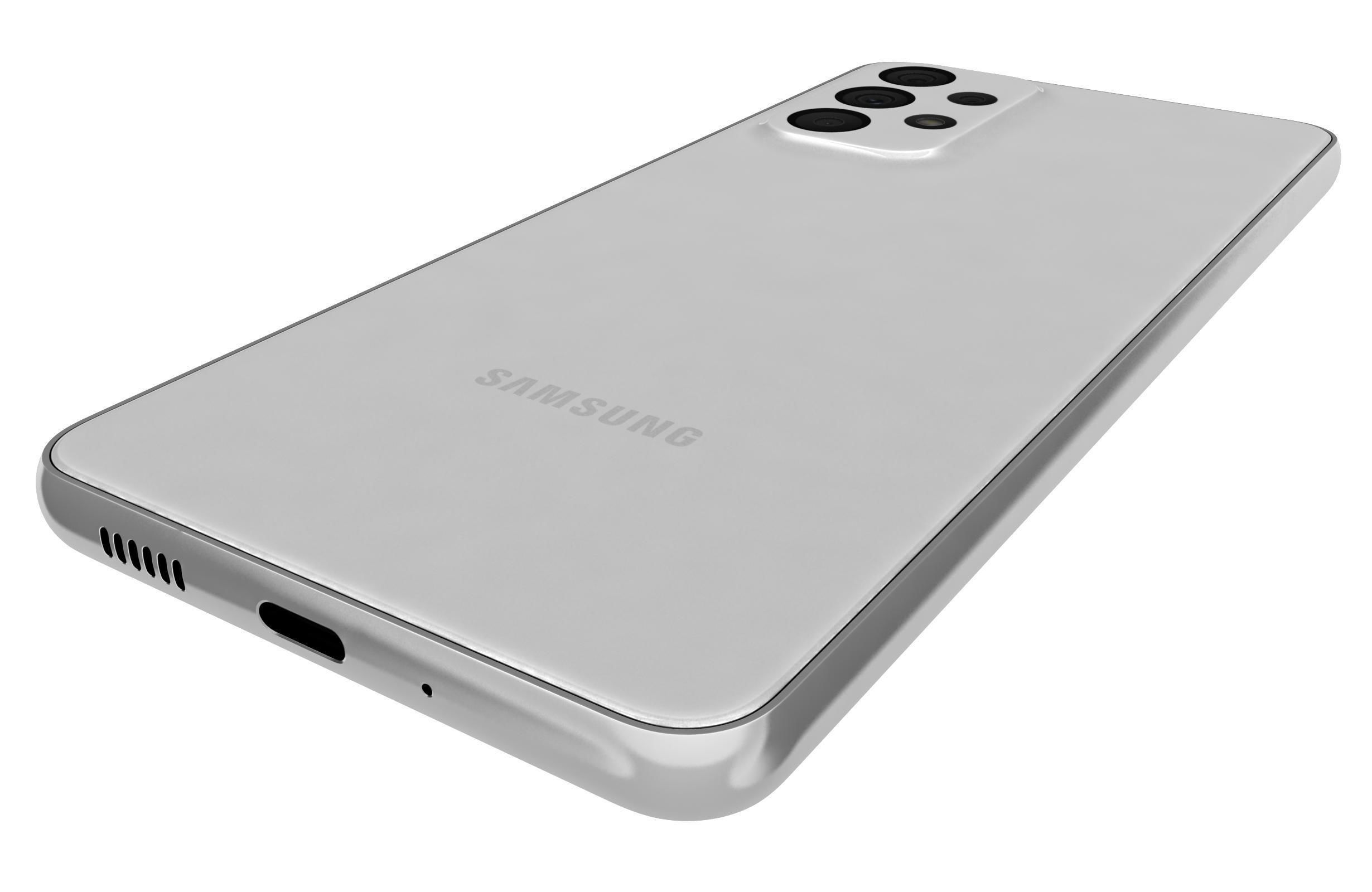 Samsung Galaxy A33 5G White Low-poly 3D model_12