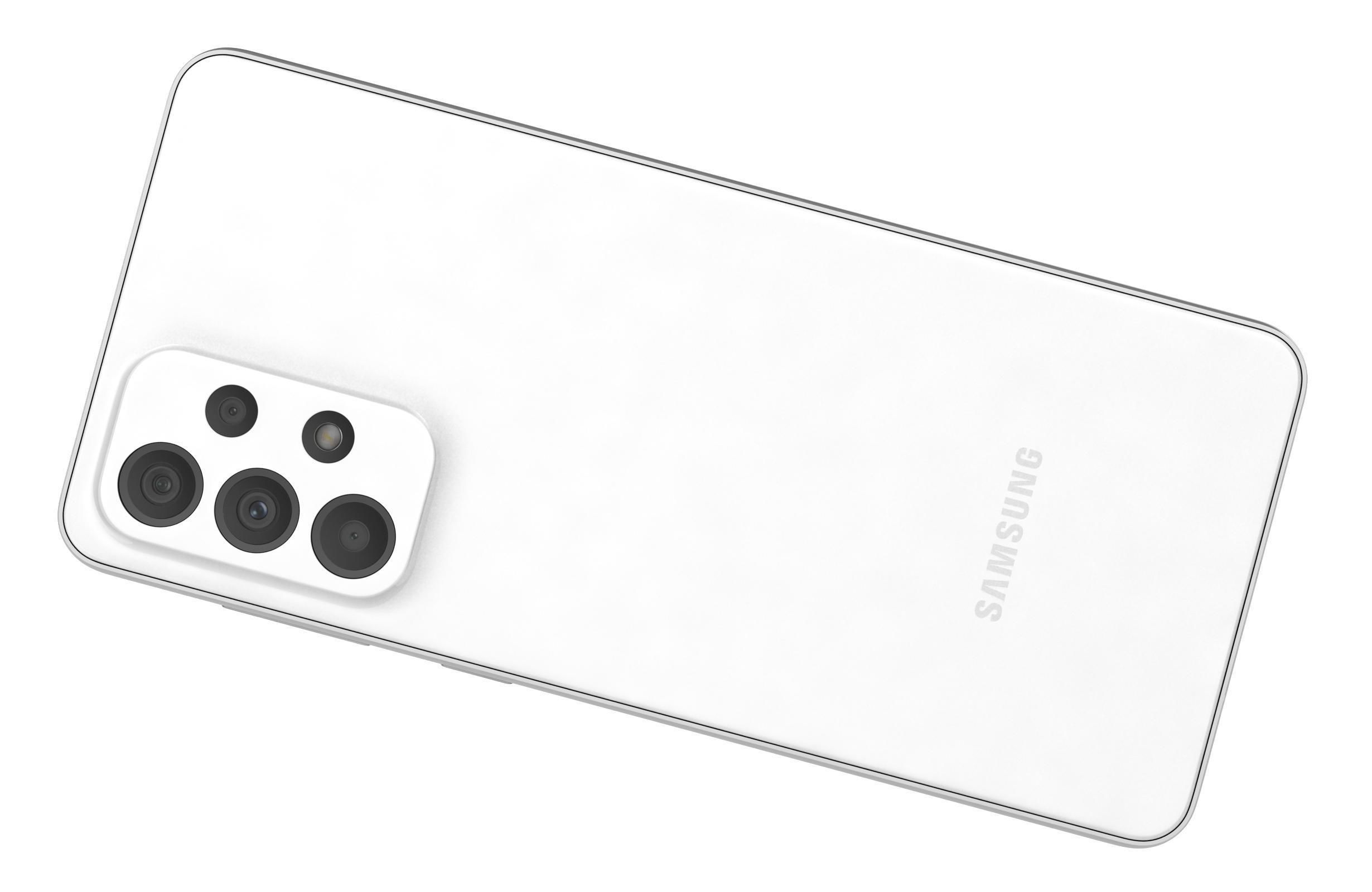 Samsung Galaxy A33 5G White Low-poly 3D model_9