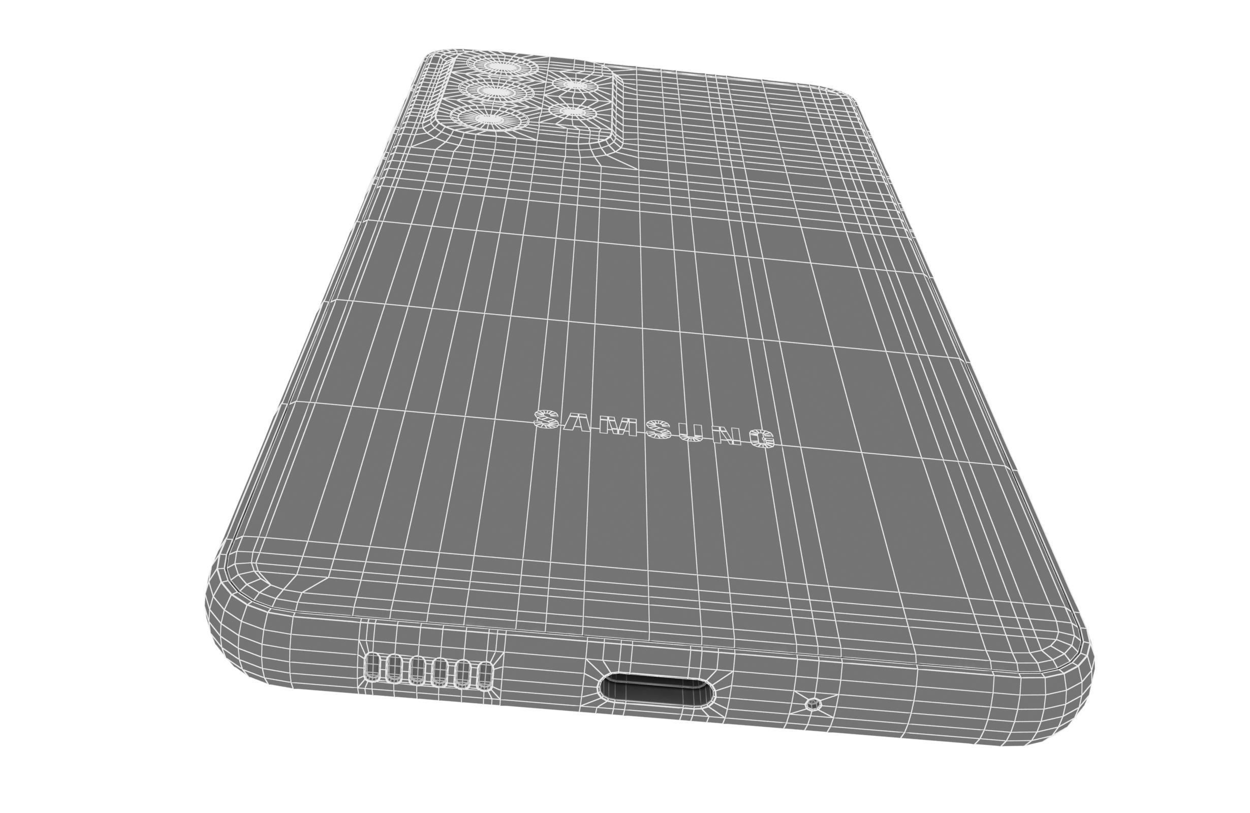 Samsung Galaxy A33 5G White Low-poly 3D model_21