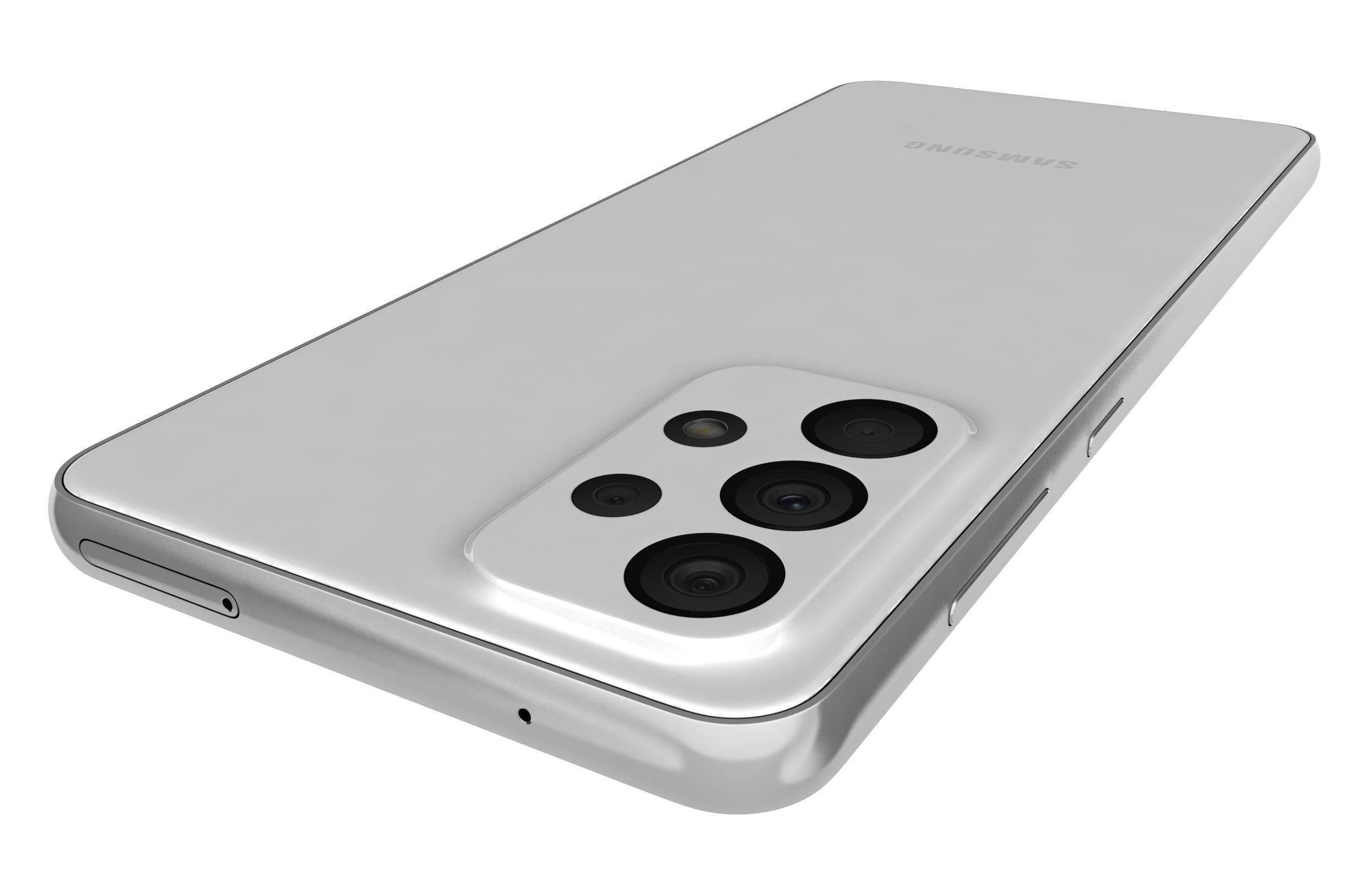 Samsung Galaxy A33 5G White Low-poly 3D model_13