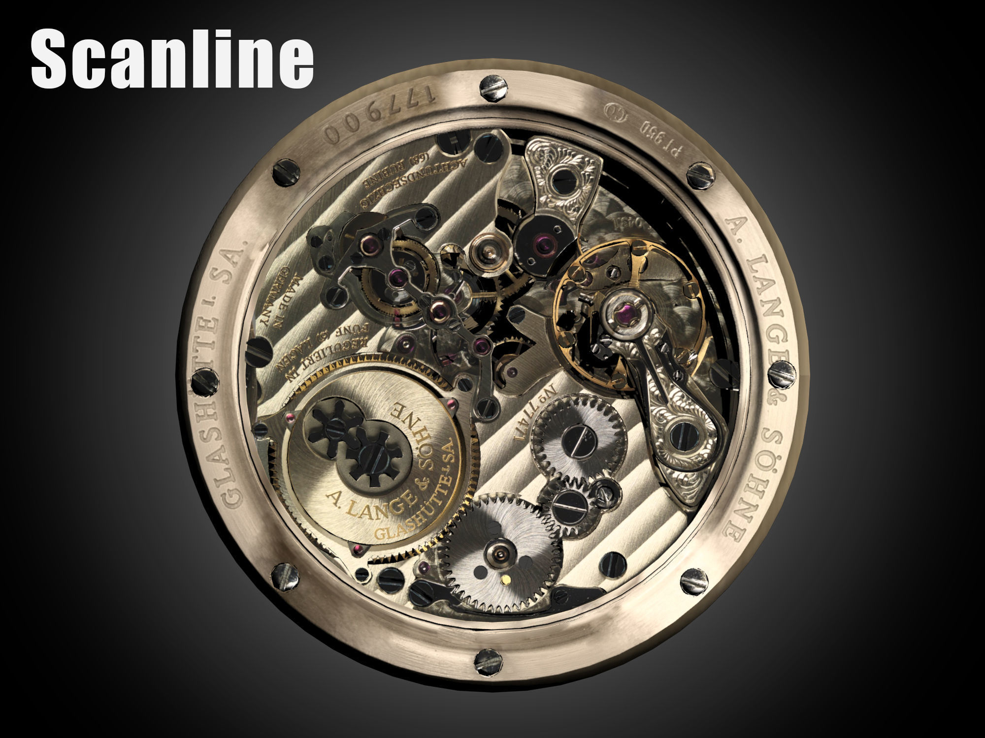 Watch mechanism 4 Low-poly 3D model_17