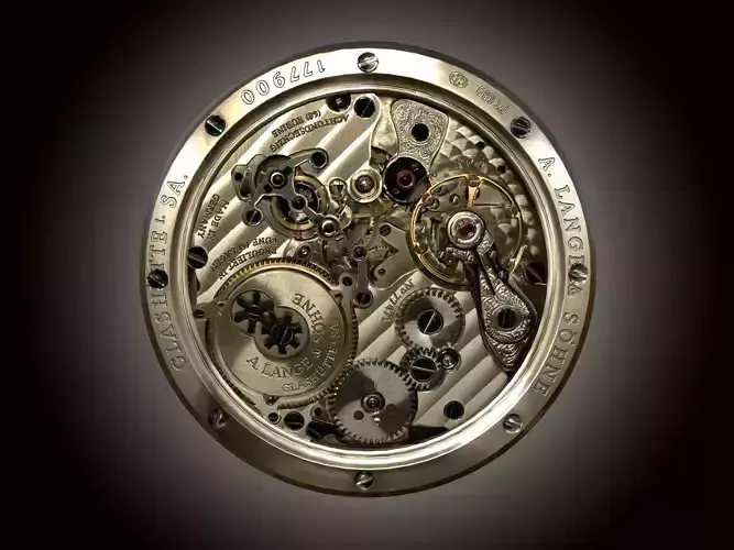 Watch mechanism 4 Low-poly 3D model