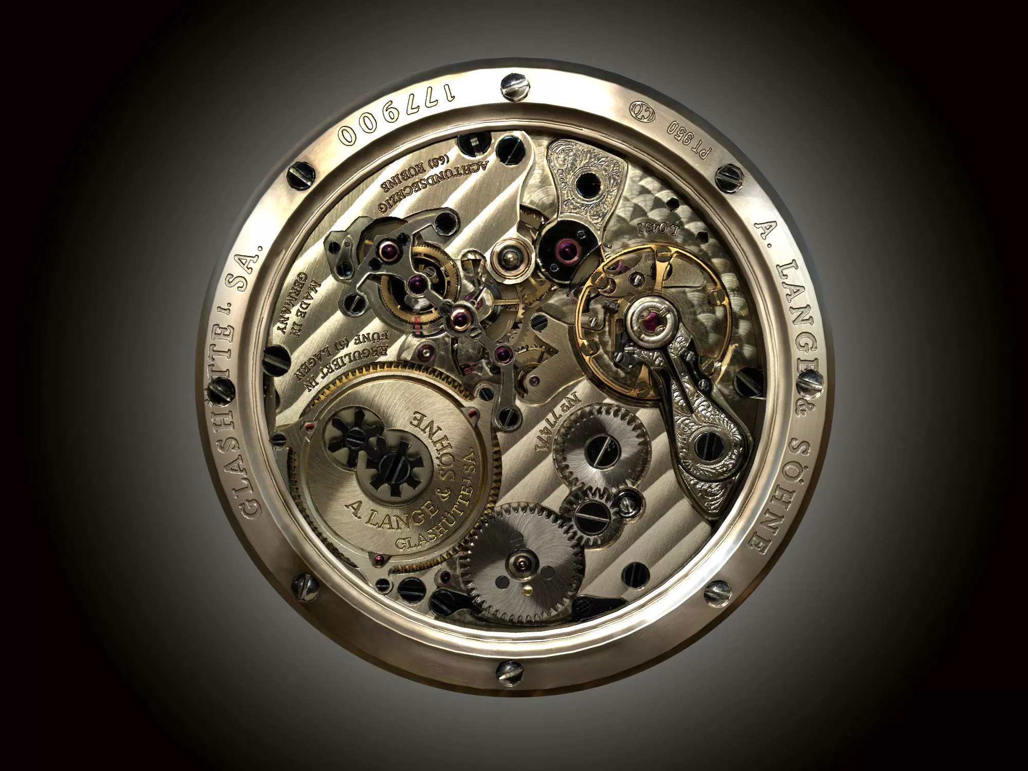 Watch mechanism 4 Low-poly 3D model_0