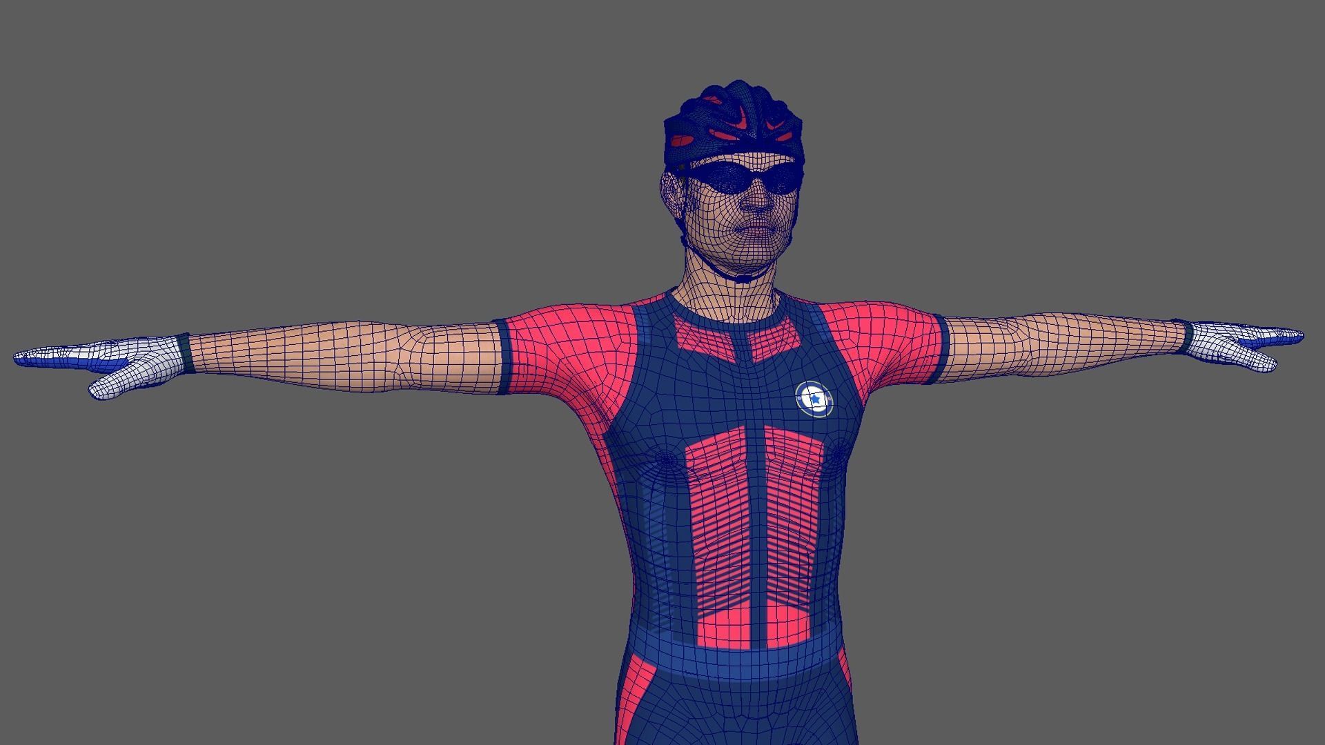 Cyclist 07 3D model_9