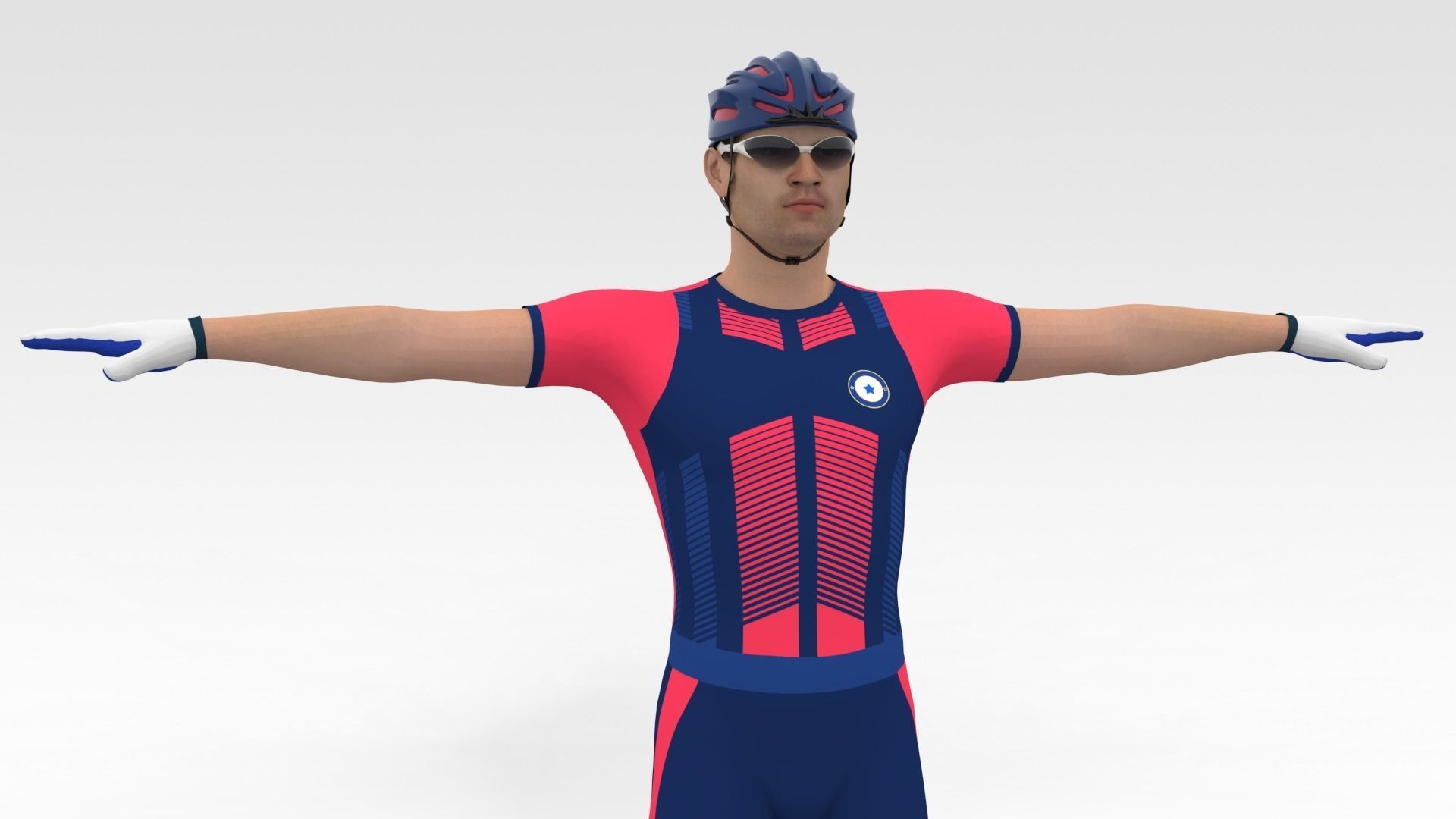 Cyclist 07 3D model_1