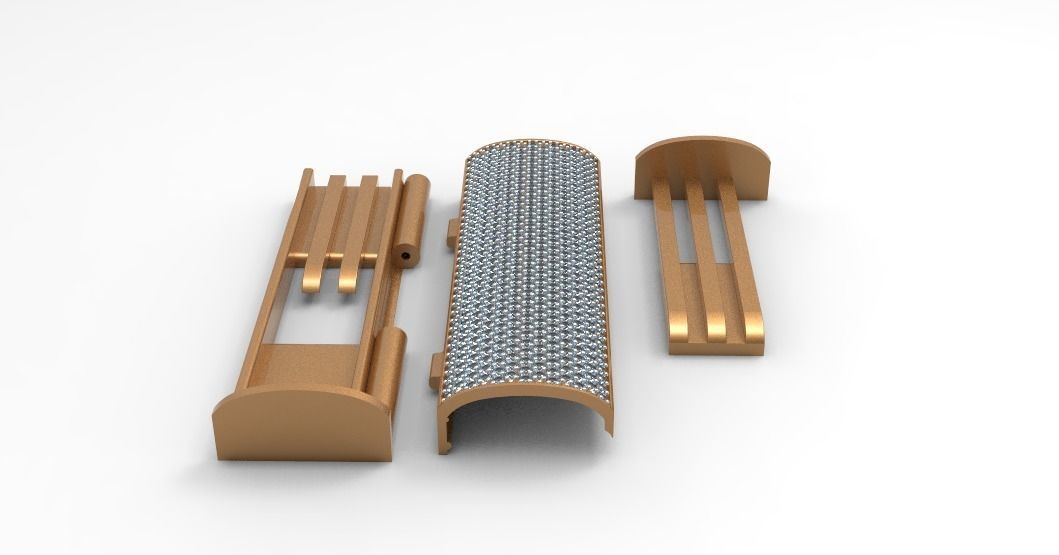 Cuban box lock 3D print model_3