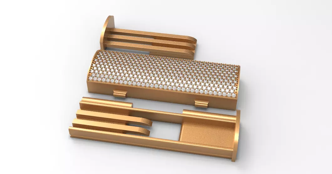 Cuban box lock 3D print model_0