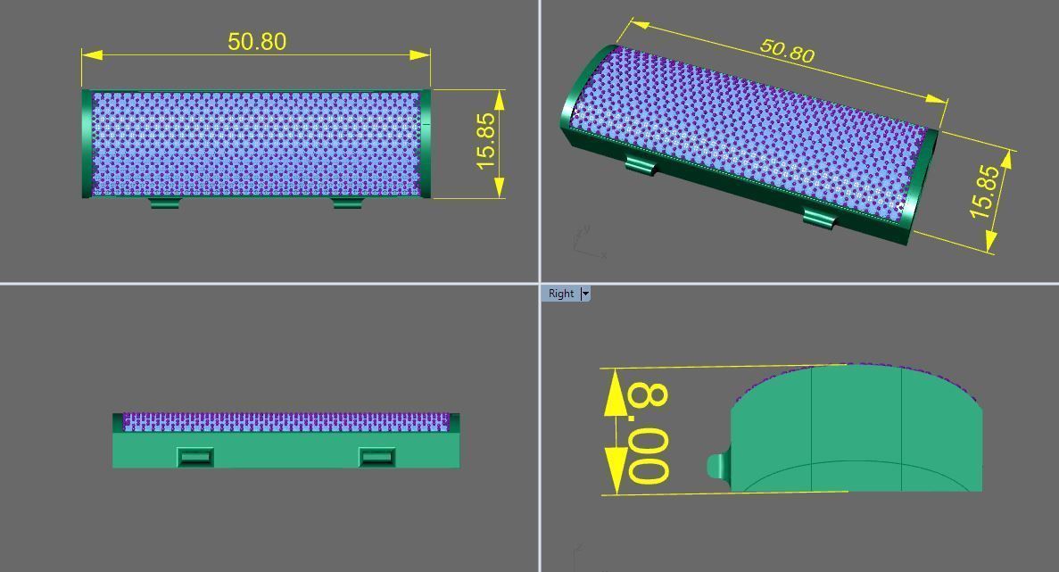 Cuban box lock 3D print model_2