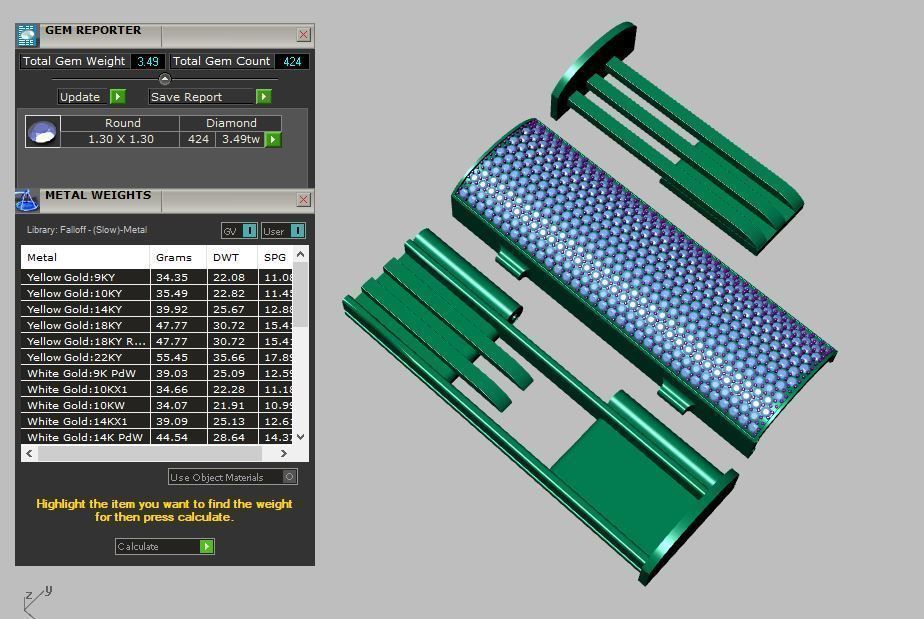 Cuban box lock 3D print model_1