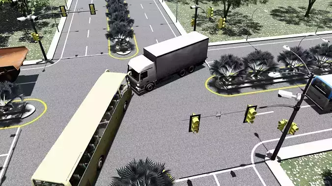 Road Accident   Low-poly 3D model