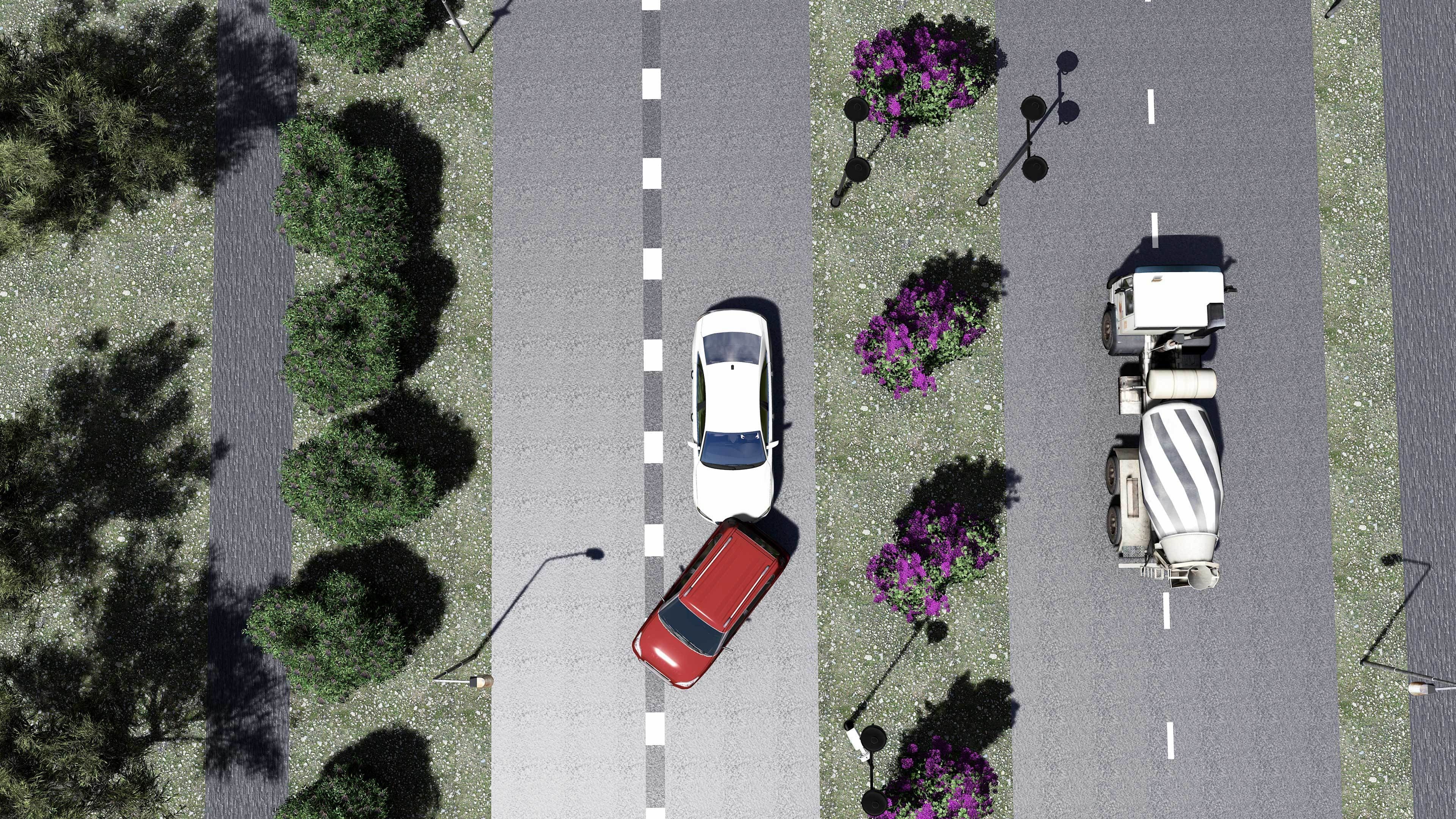 Road Accident   Low-poly 3D model_9