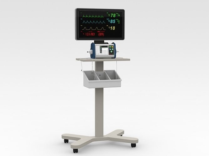 ECG Machine 3D model