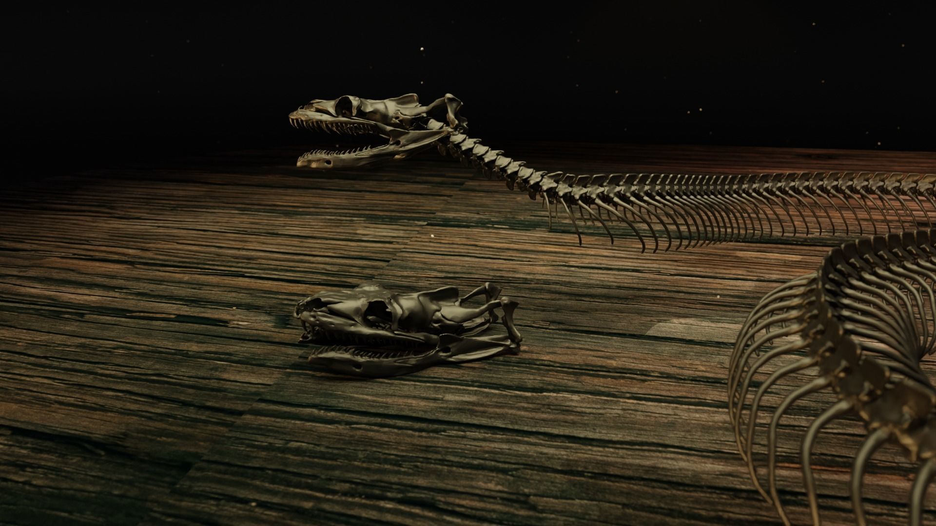 Snake Skeleton Titanoboa 3D print model_1