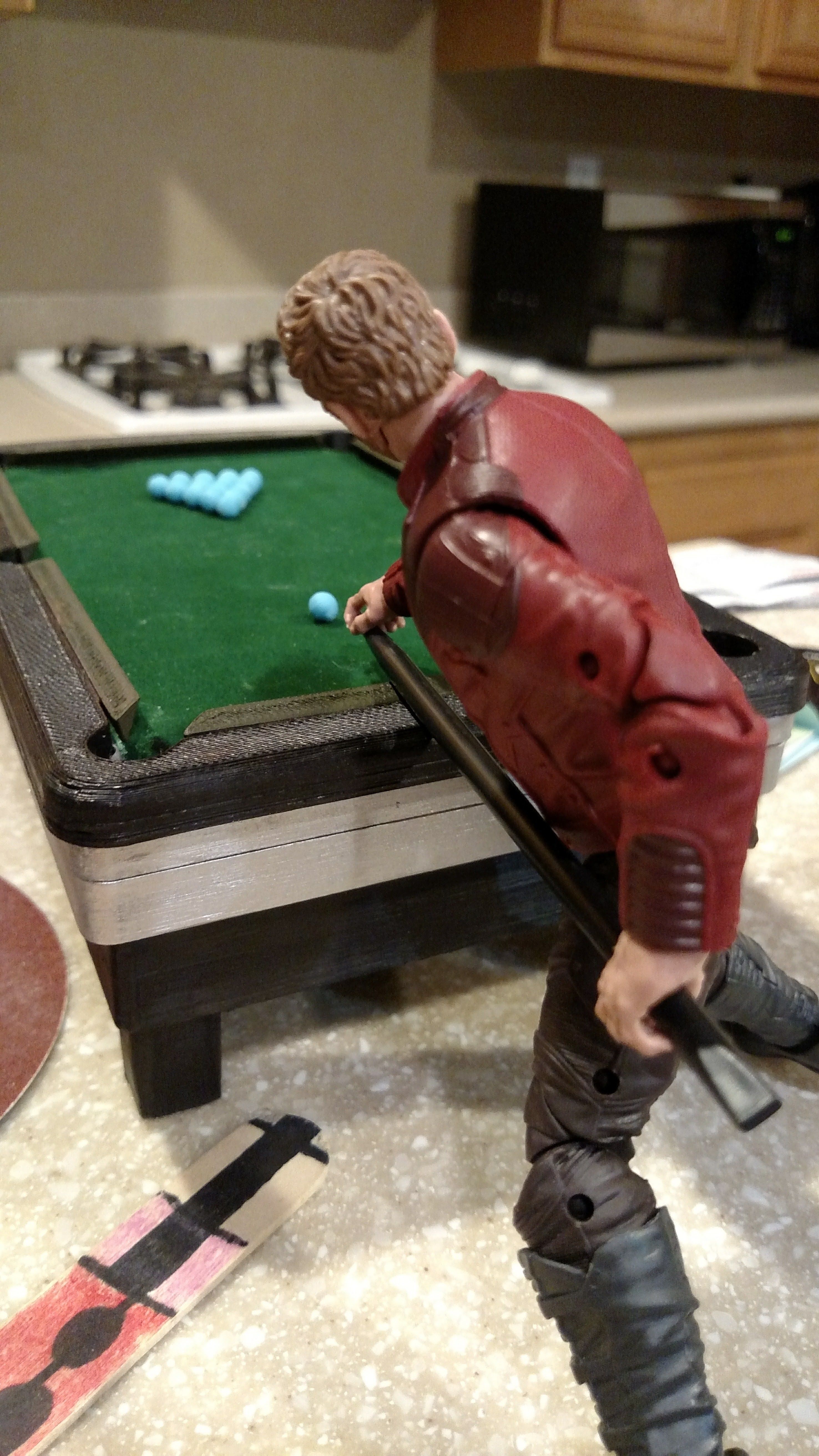 Legends Scale Hidden Rifle Rack Pool Table 3D print model_8