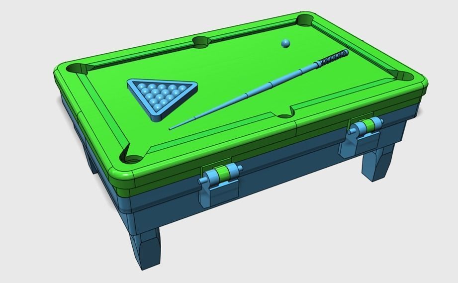 Legends Scale Hidden Rifle Rack Pool Table 3D print model_1