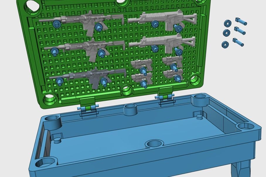 Legends Scale Hidden Rifle Rack Pool Table 3D print model_3