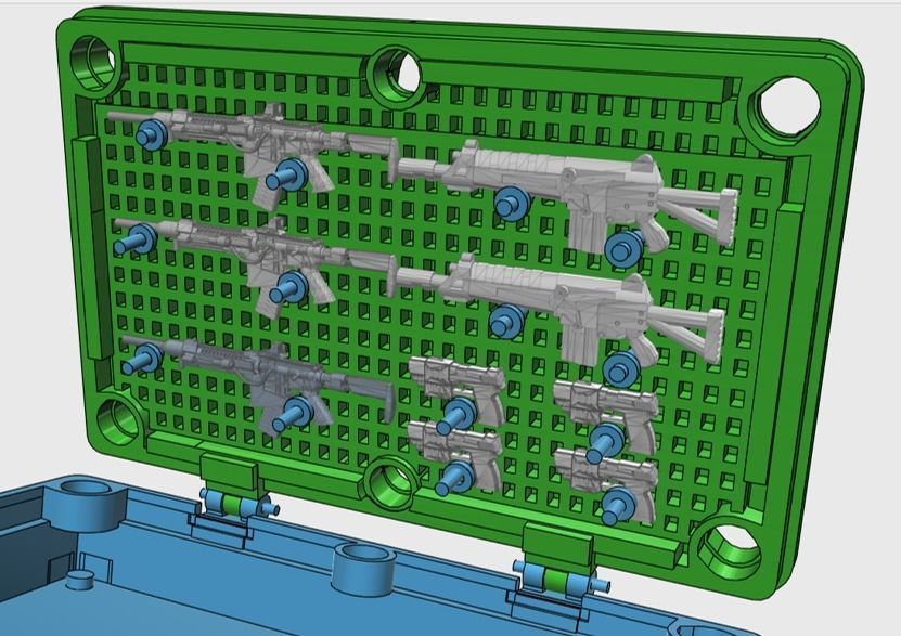 Legends Scale Hidden Rifle Rack Pool Table 3D print model_2